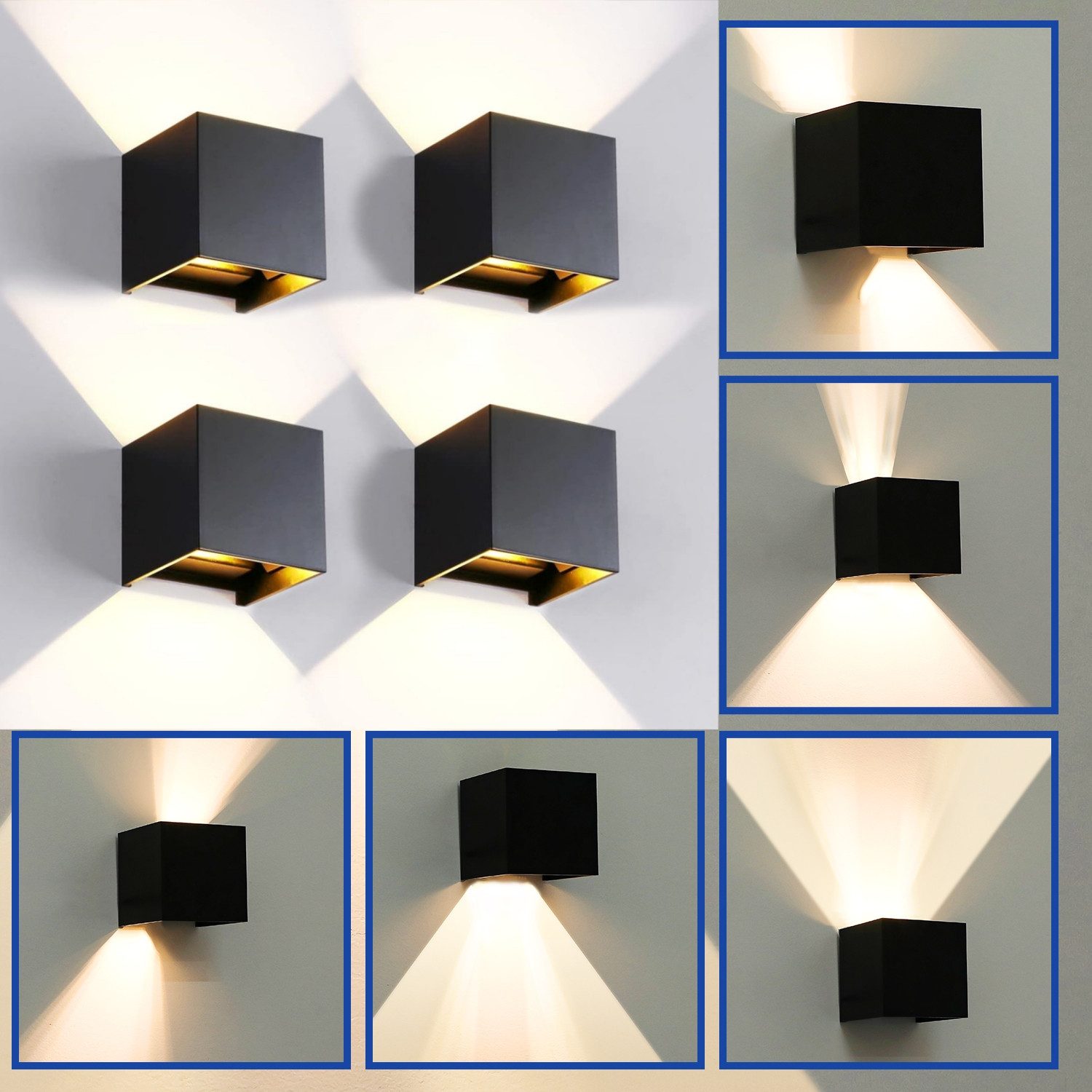 WILGOON LED Wandleuchte 6W LED Aluminium günstig online kaufen