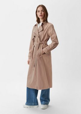 comma casual identity Langmantel Trenchcoat mit Bindegürtel Zierknopf