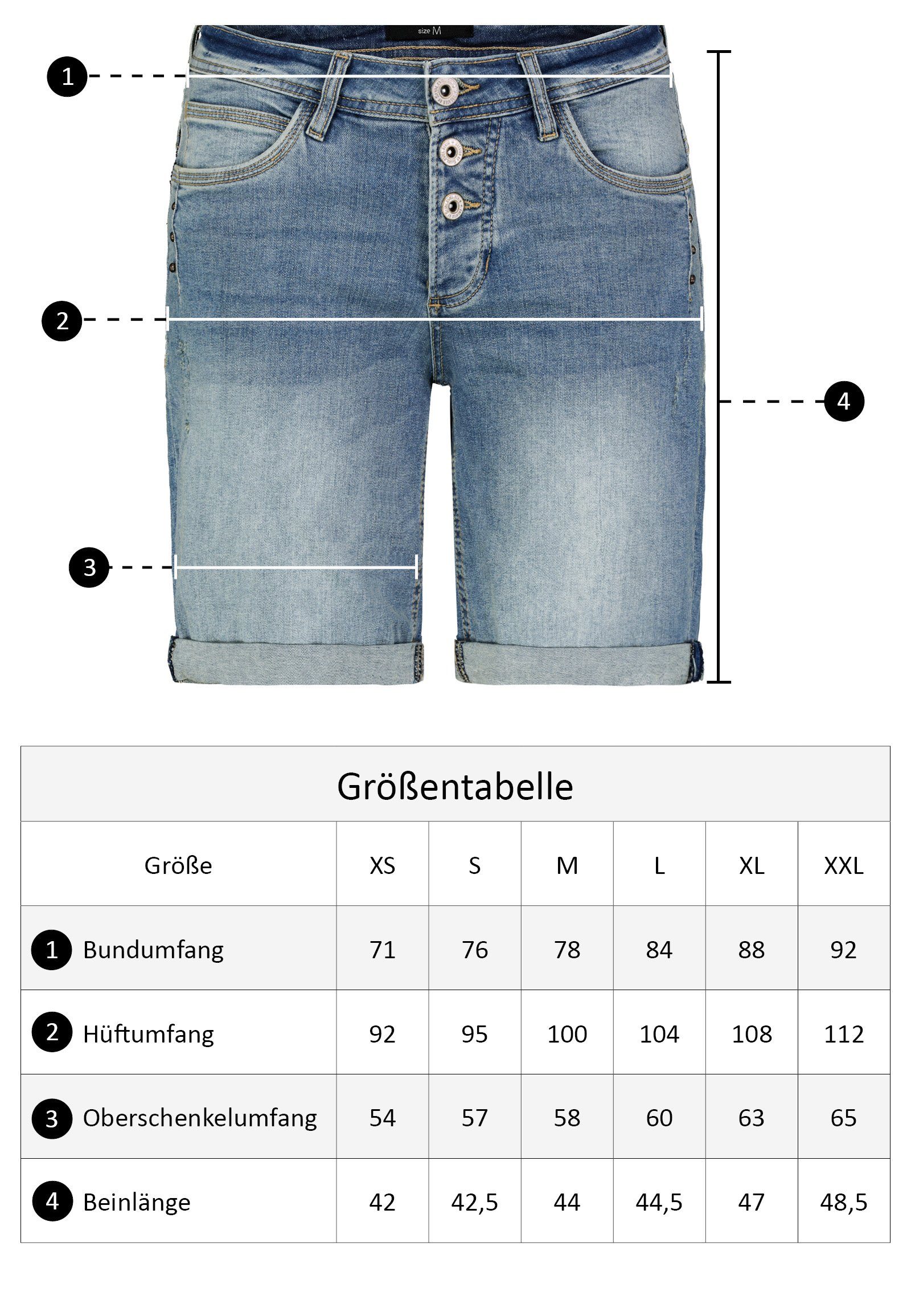 SUBLEVEL Jeansbermudas Kurze Jeanshose