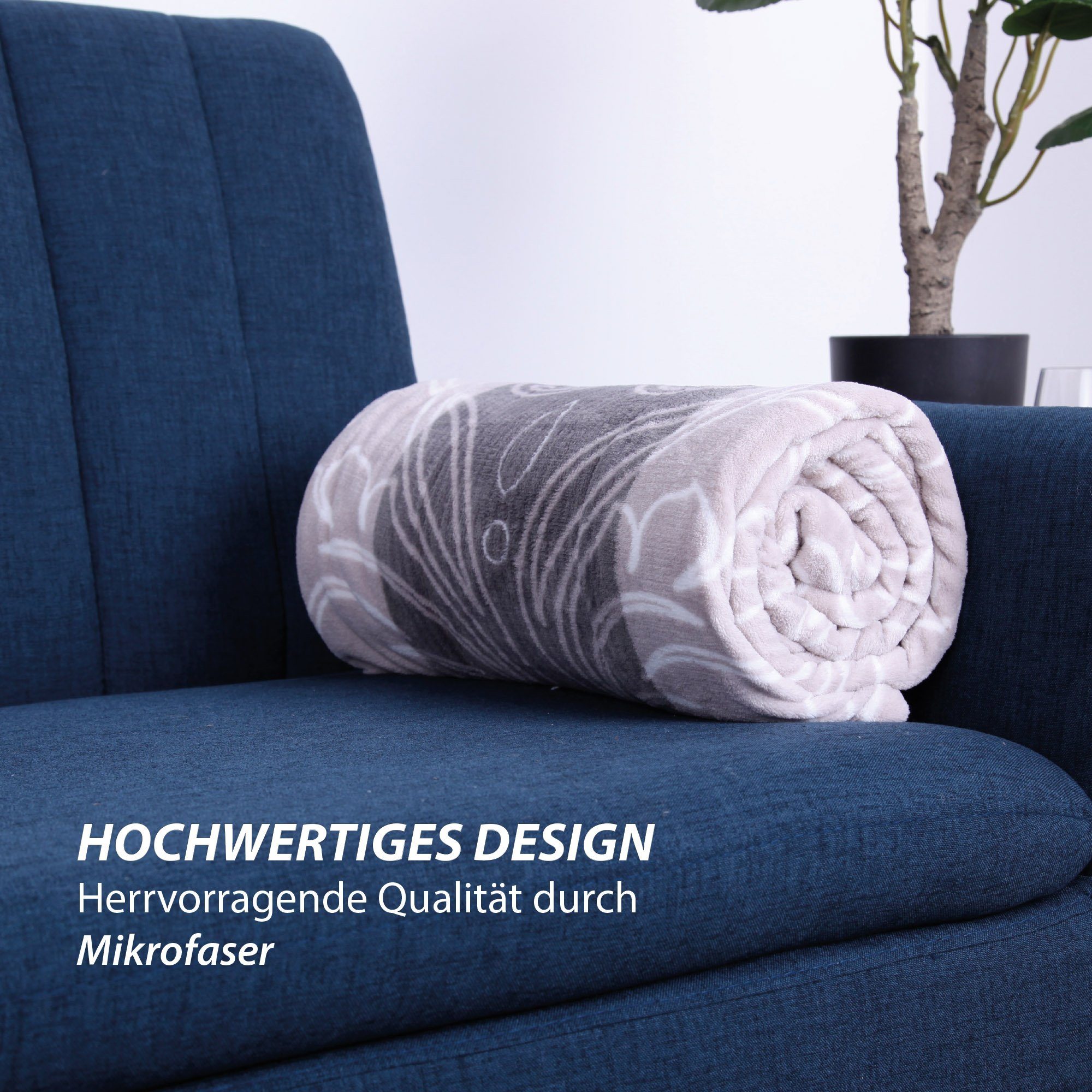 Bestlivings, Mikrofaser Sofa, Bett, 150x200cm, Sofaüberwurf Wohndecke Tagesdecke - für Kuscheldecke Flausch Couch und
