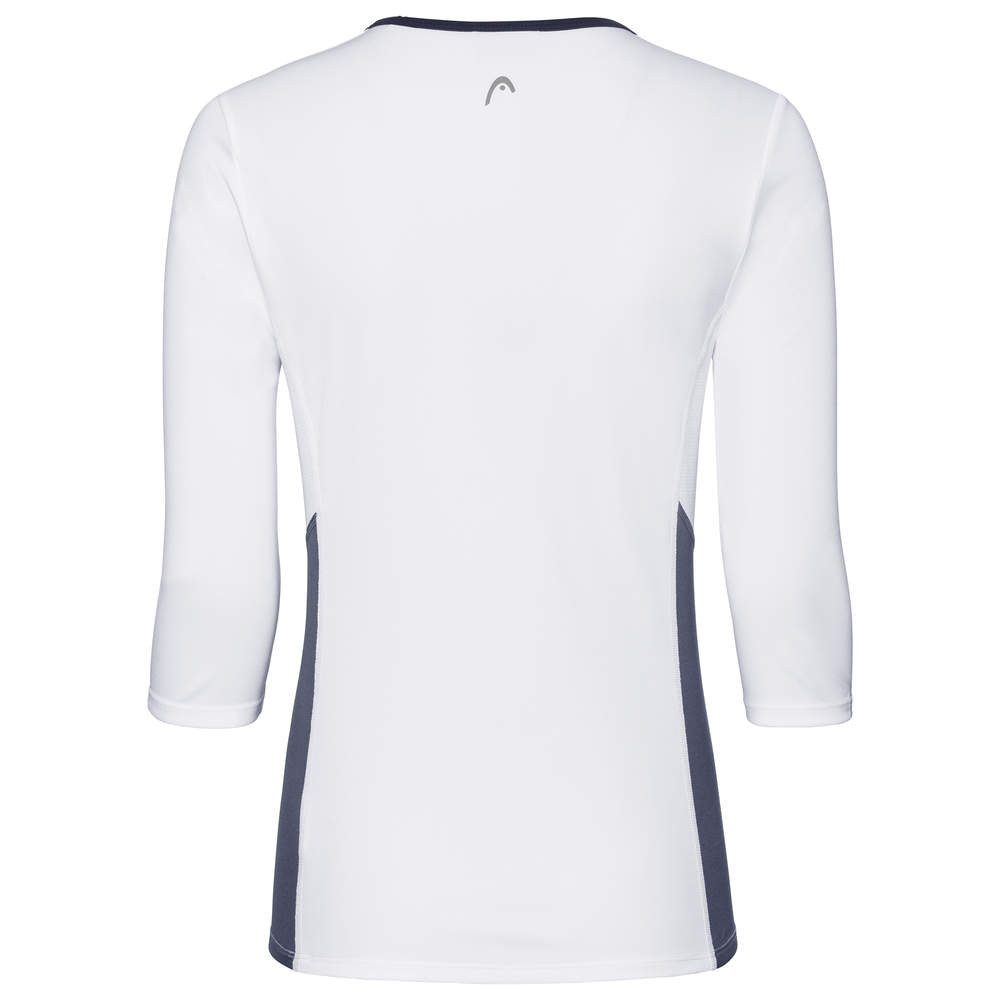 Head Langarmshirt Tennis-3/4 Club Tech weiss/dunkelblau Damen günstig online kaufen