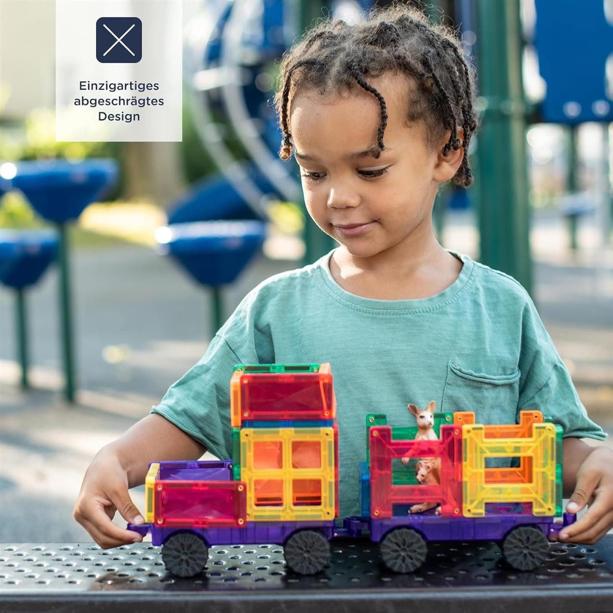 Connetix CONNETIX Magnetbausteine Regenbogen Transportieren Packen 50 Stück 3+ Konstruktions-Spielset – Bild 4 von 5