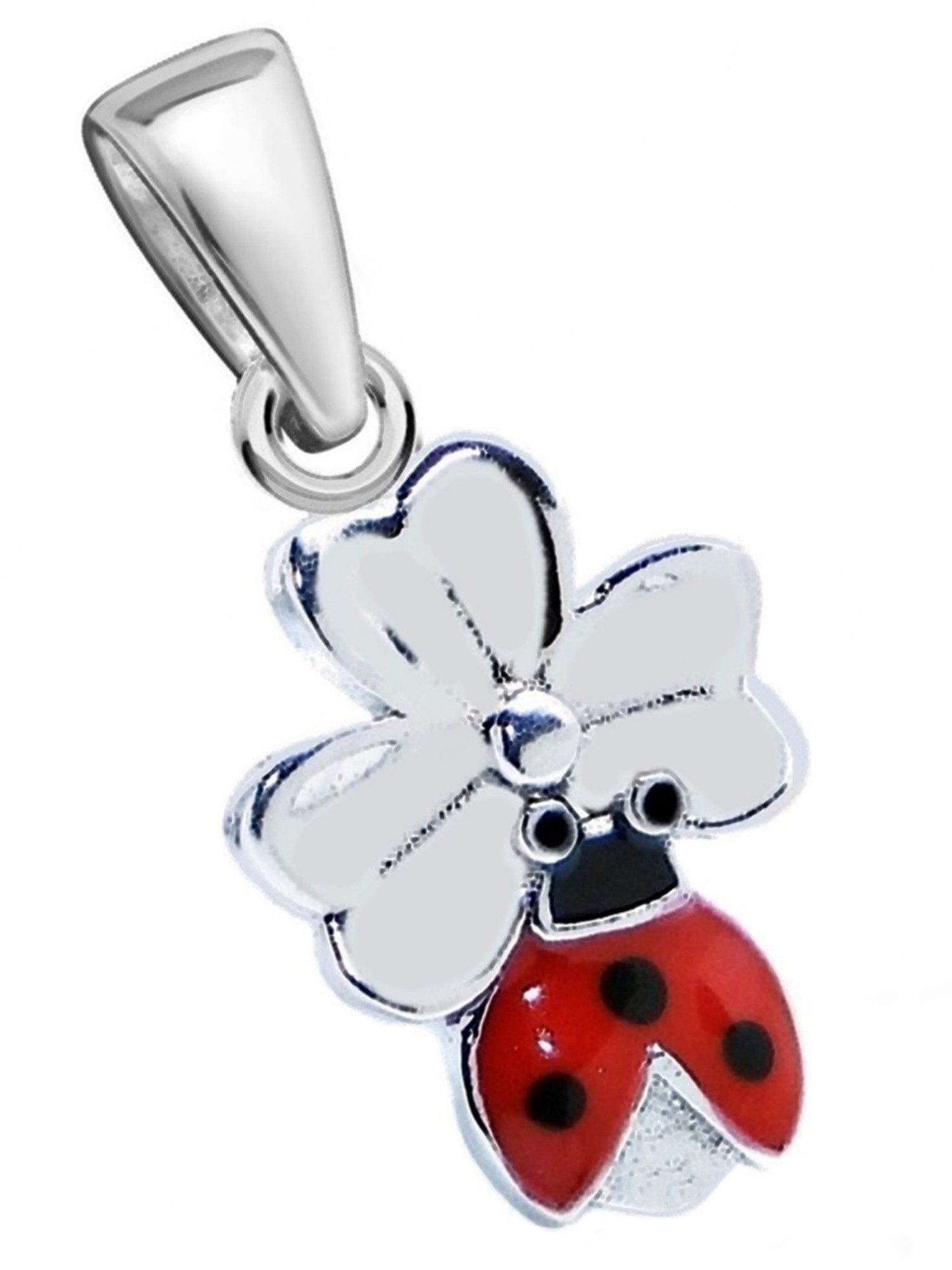 Goldene Hufeisen Kettenanhänger Kleeblatt mit Marienkäfer Anhänger für Hals günstig online kaufen