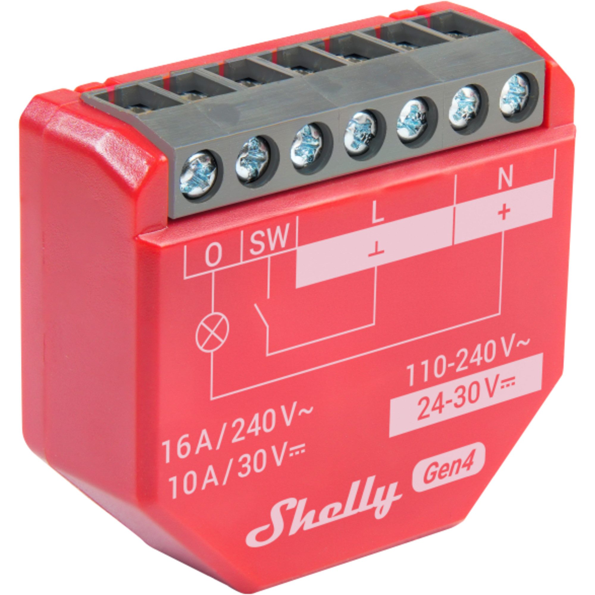 Shelly Relais-Modul Shelly 1PM Gen4, Relais, (2er Pack)