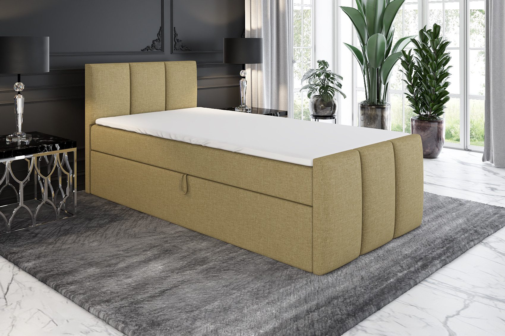 A&J MöbelLand GmbH Boxspringbett Einzelbett MOREN günstig online kaufen