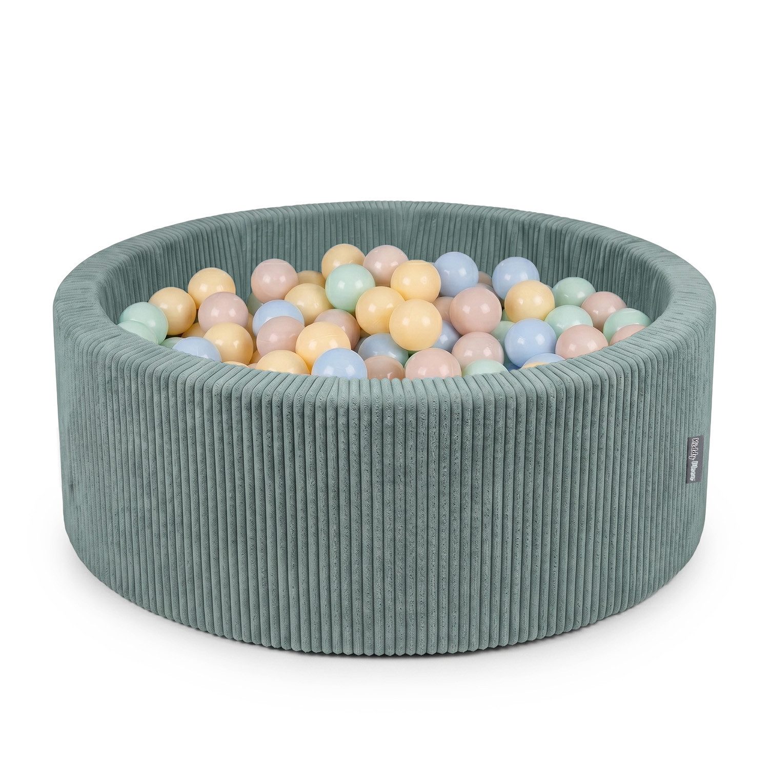 KiddyMoon Bällebad OK30AN, (Bällepool mit bunten Bällen, 200-tlg., Bällepool mit bunten Bällen, 200-tlg., Strukturierter Rippbezug), Made in Europe