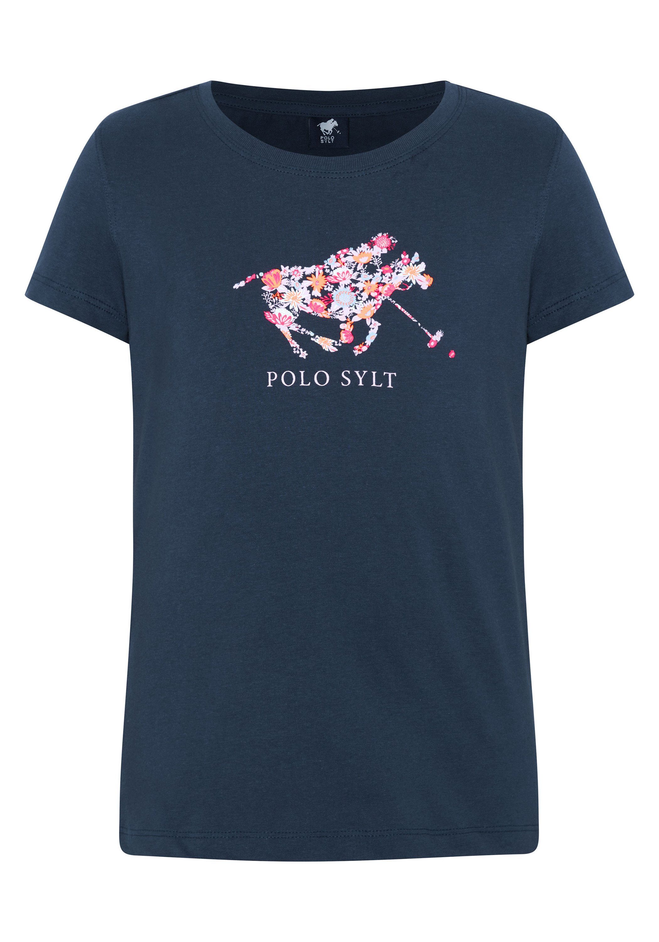 Jersey Polo Sylt aus weichem Total 19-4010 Print-Shirt Eclipse