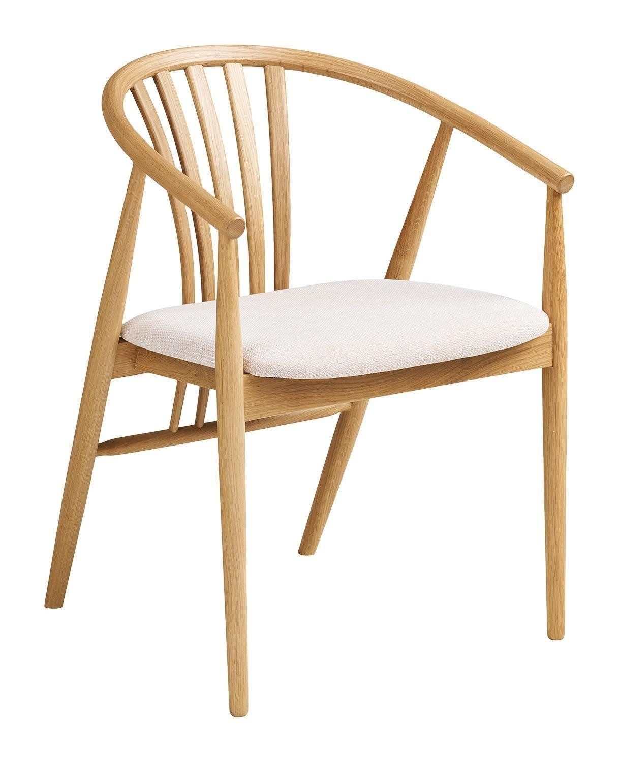 House Nordic Esszimmerstuhl AGUSTIN, Braun, Sandgrau, Eichenholz, Stoffbezug, belastbar bis max. 110 kg, B 54 x H 78 x T 57 cm