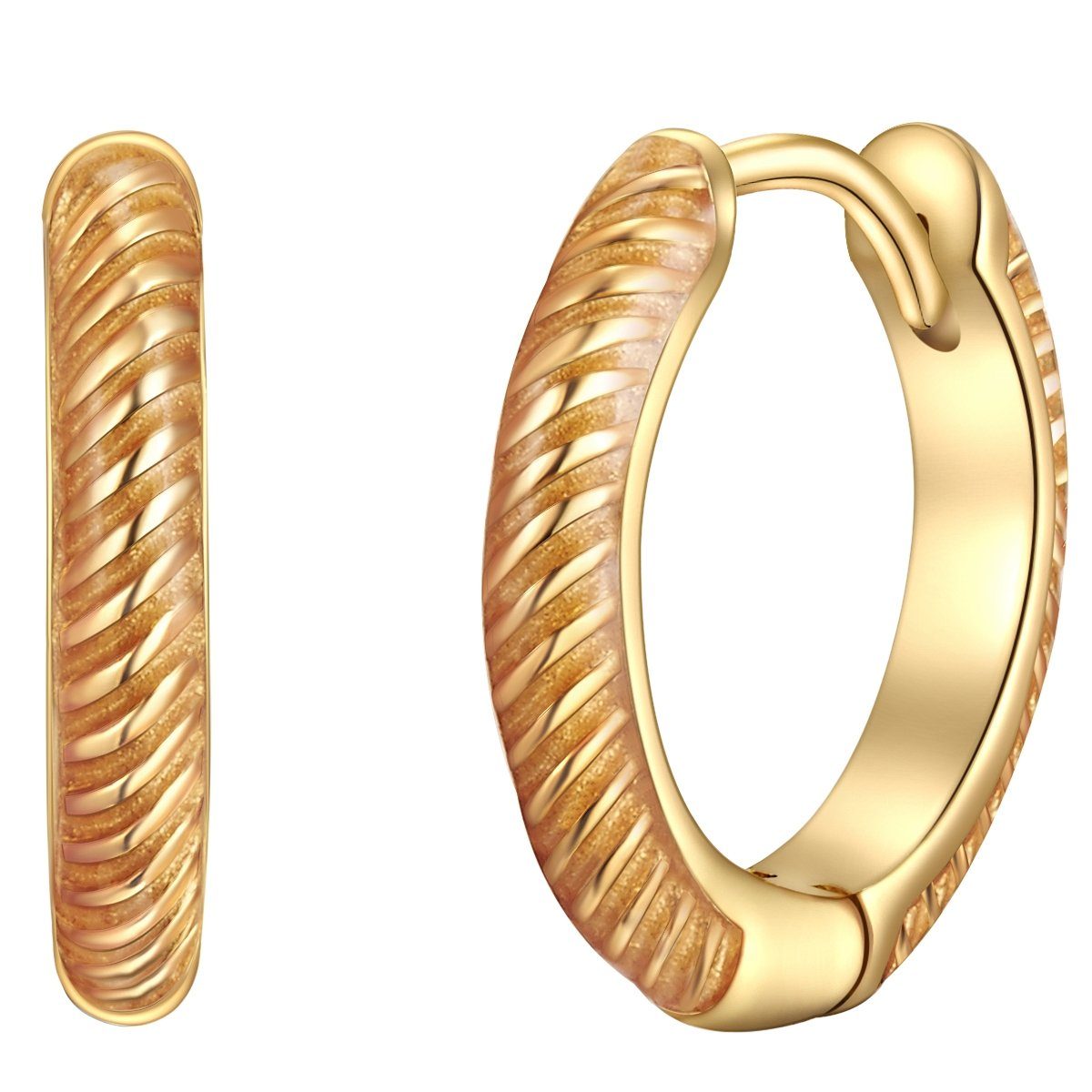 Glanzstücke München Paar Creolen gelbgold, aus Sterling Silber günstig online kaufen