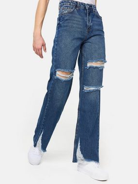 Tazzio High-waist-Jeans F117 Damen Palazzo Jeanshose