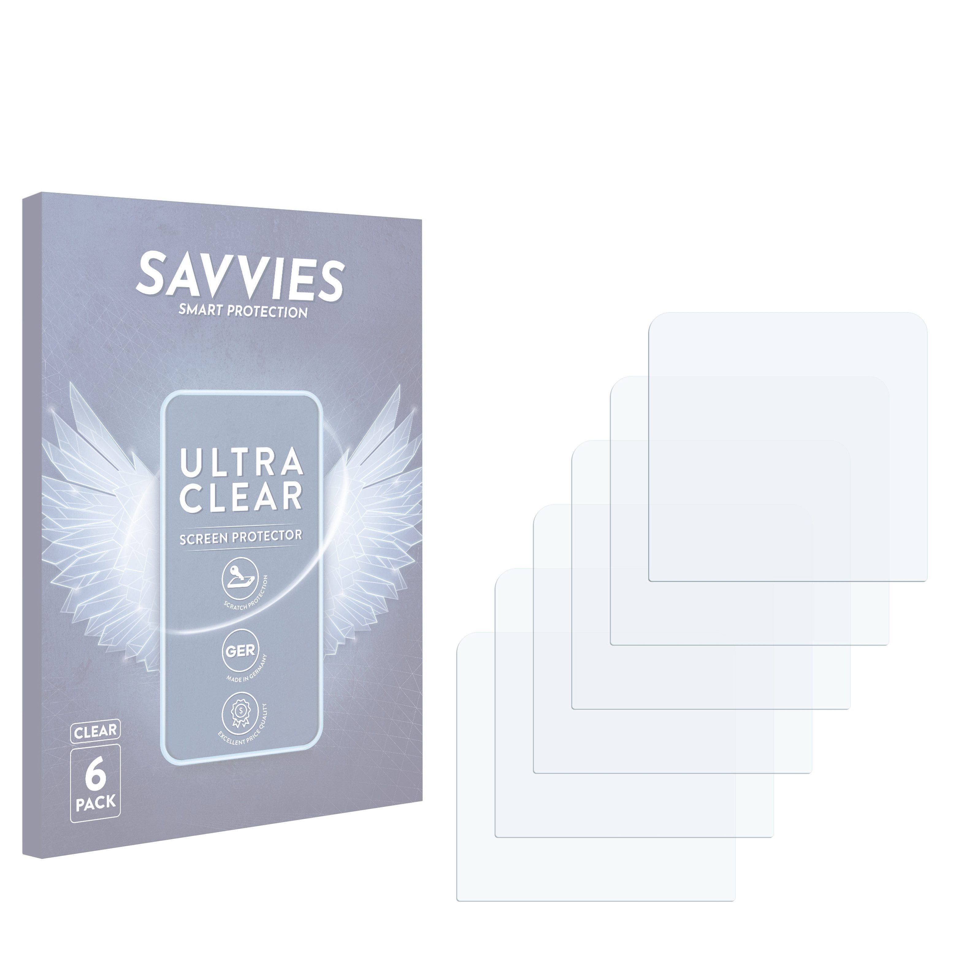 Savvies Displayschutzfolie Schutzfolie für Hytera PNC360S, 6 Stück, Displayschutz Schutz Folie Klar Transparent