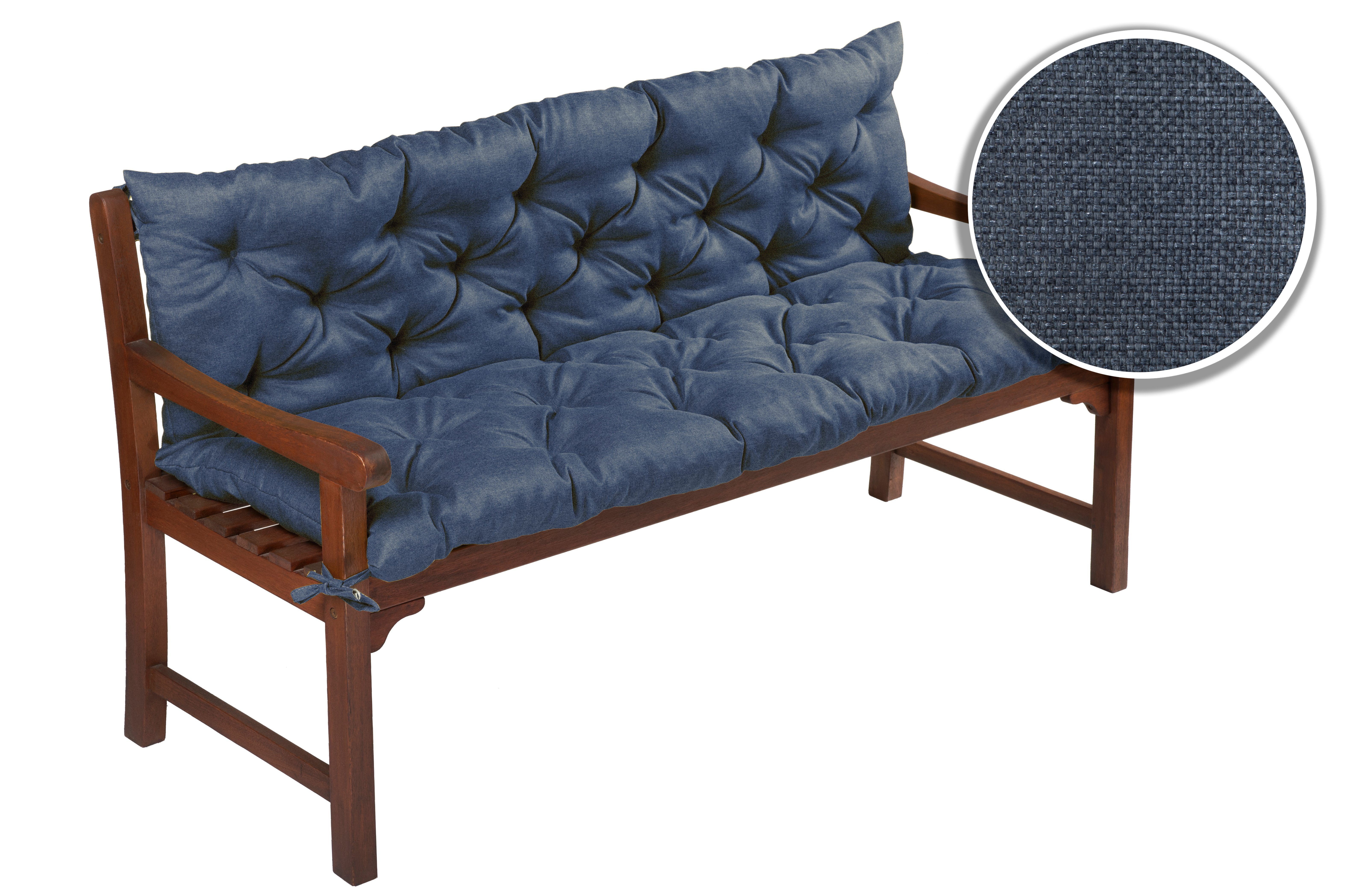 sunnypillow Bankauflage Bankauflage Stuhlkissen viele Farben und Größen zur Auswahl, 100x50x50cm blau