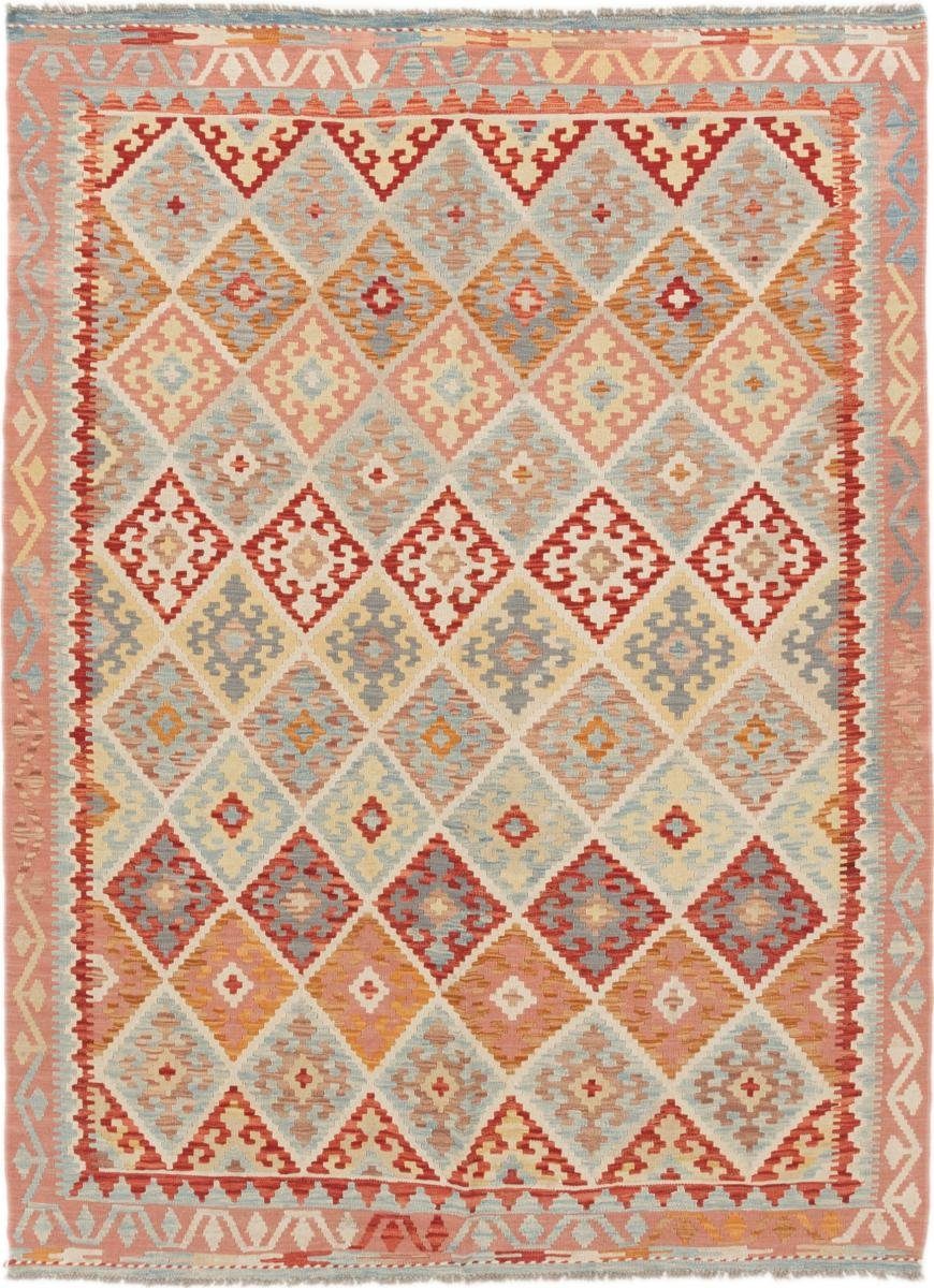 Orientteppich Kelim Afghan 181x242 Handgewebter Orientteppich, Nain Trading, rechteckig, Höhe: 3 mm