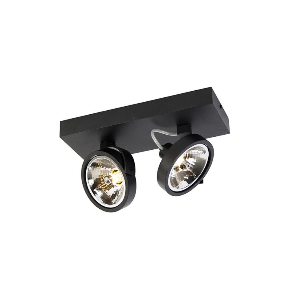 Qazqa LED Aufbaustrahler Go, ohne Leuchtmittel, Warmweiß, QAZQA Aufbau­spot, g9, Schwarz, Aluminium, Modern