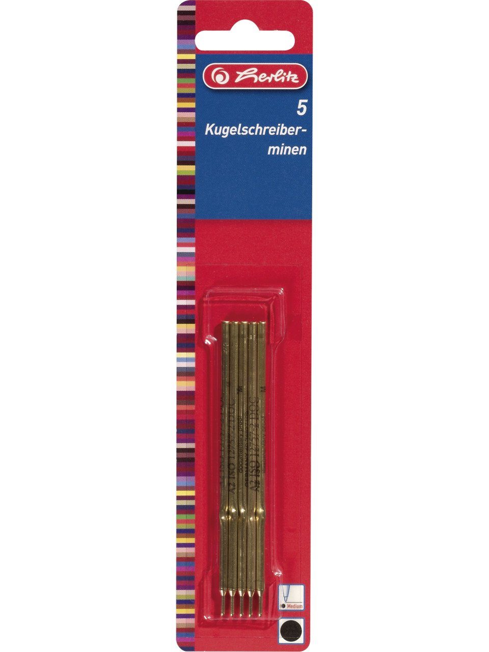 Herlitz Kugelschreiber herlitz Kugelschreibermine A3 schwarz, Mine A3