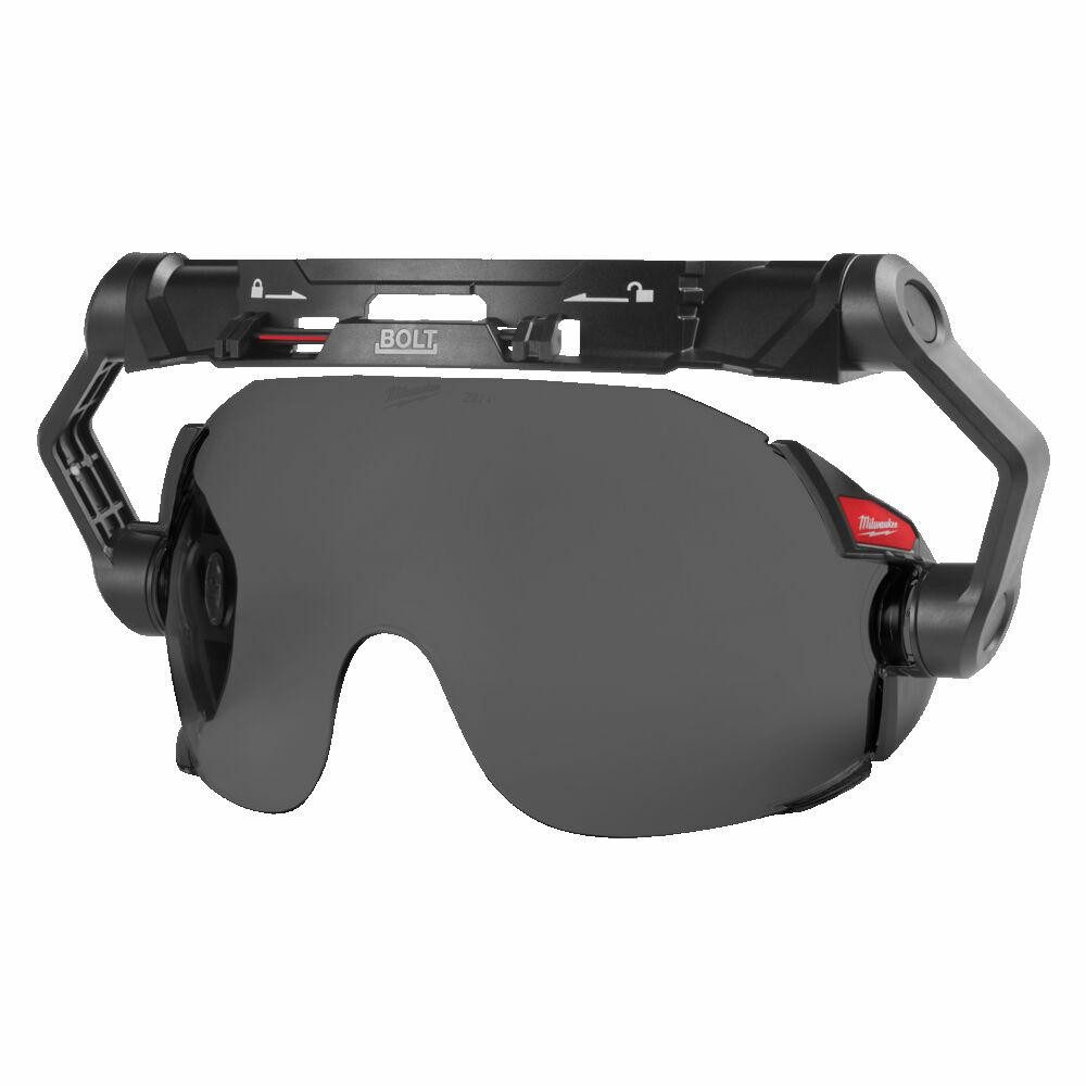 Milwaukee Arbeitsschutzbrille Milwaukee Schutzbrille für Helme BOLT getönt