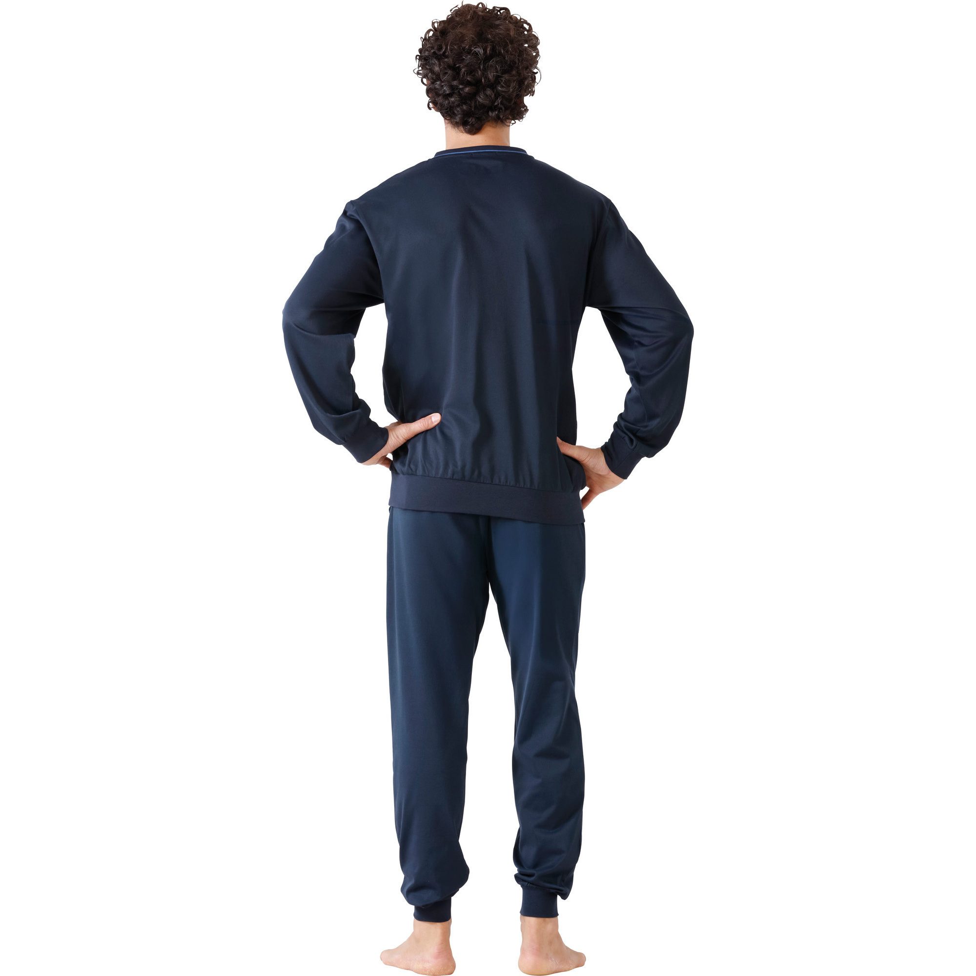 Hajo Pyjama Herren-Schlafanzug Single-Jersey Streifen: gestr. Ringel, Vorde günstig online kaufen