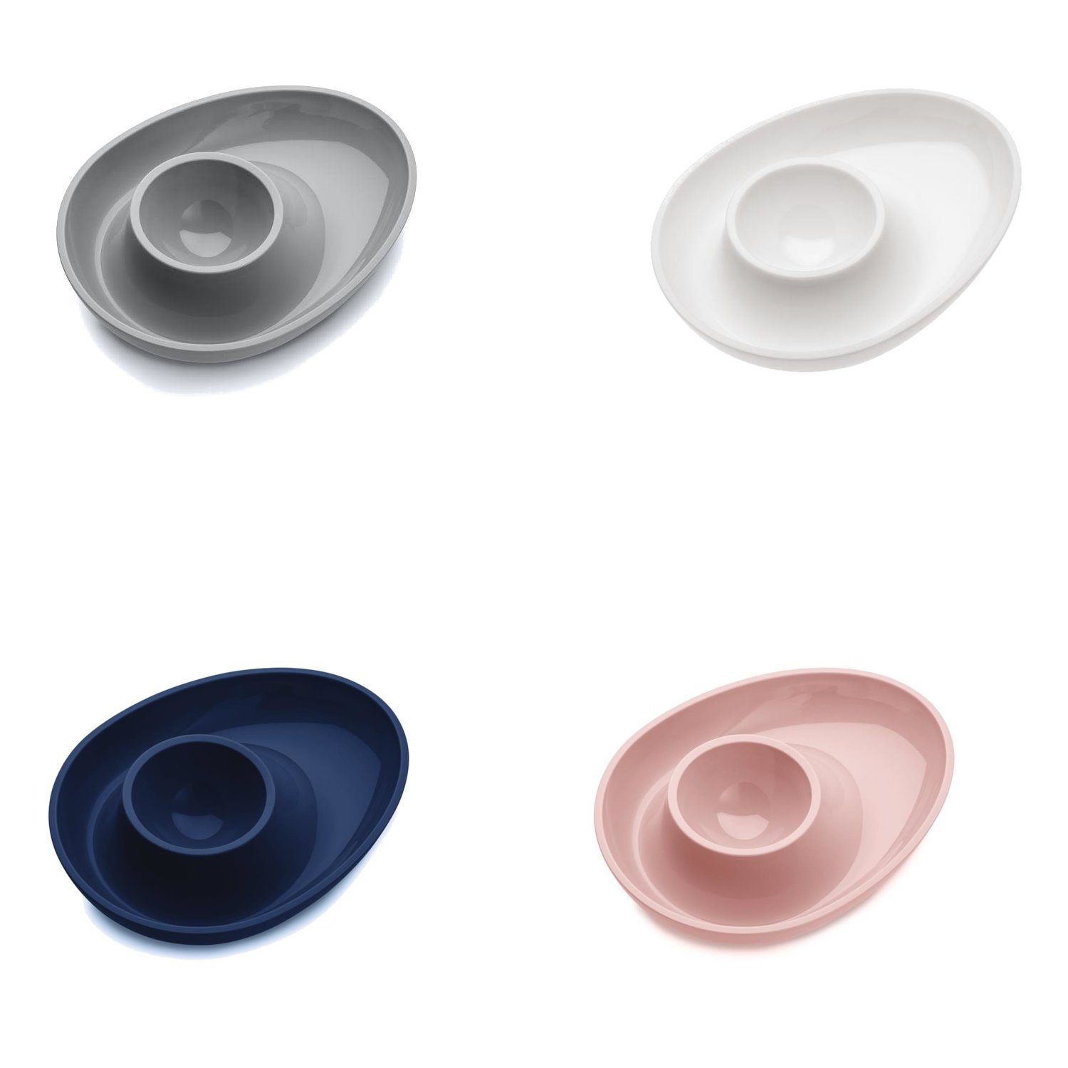 KOZIOL Eierbecher COLUMBUS Eierglas - Pulverfarbe rosa, KOZIOL