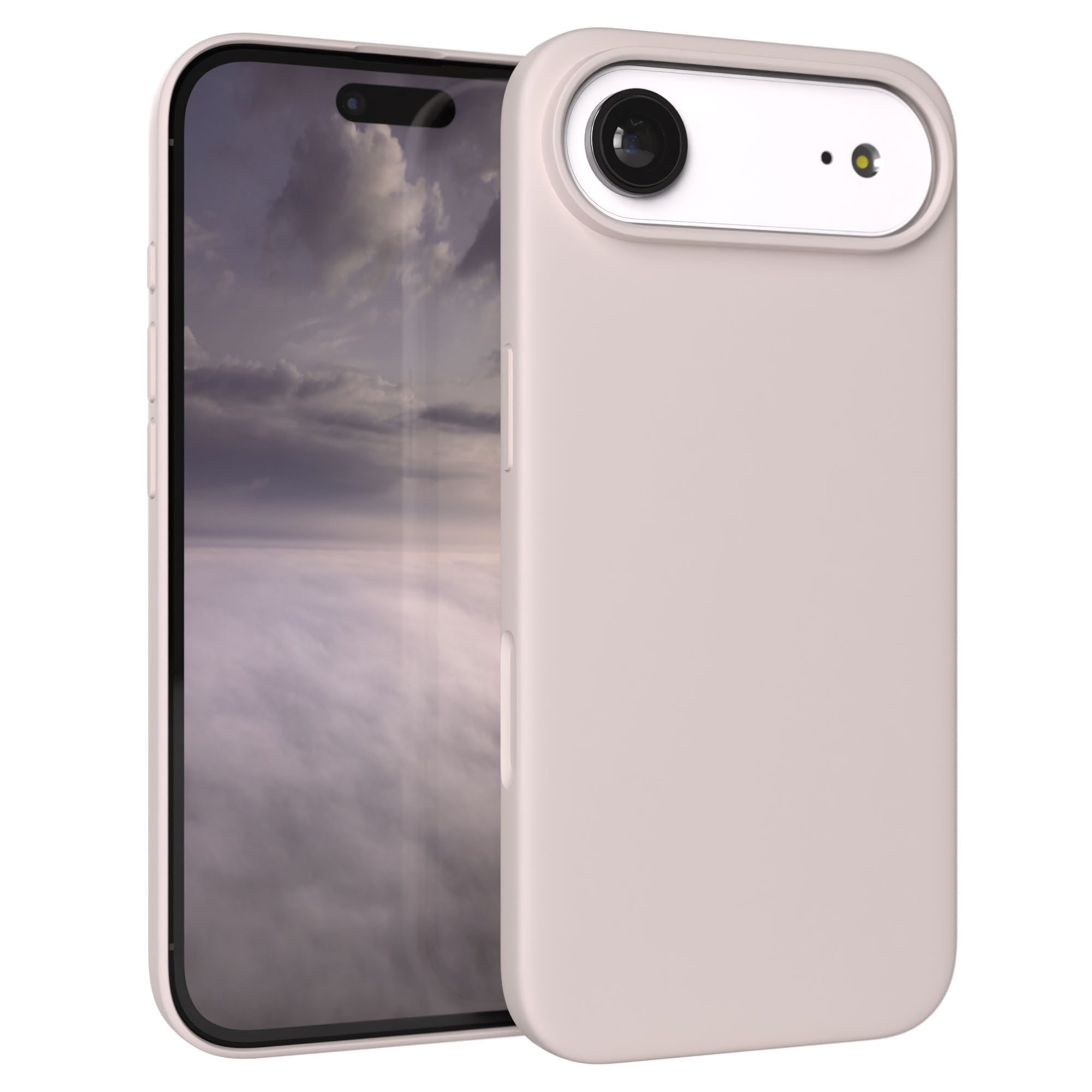 EAZY CASE Handyhülle für Apple iPhone Air Hülle Silikon 6,5 Zoll, Silikon Schutzhülle mit Kameraschutz kratzfest Cover Rosabraun