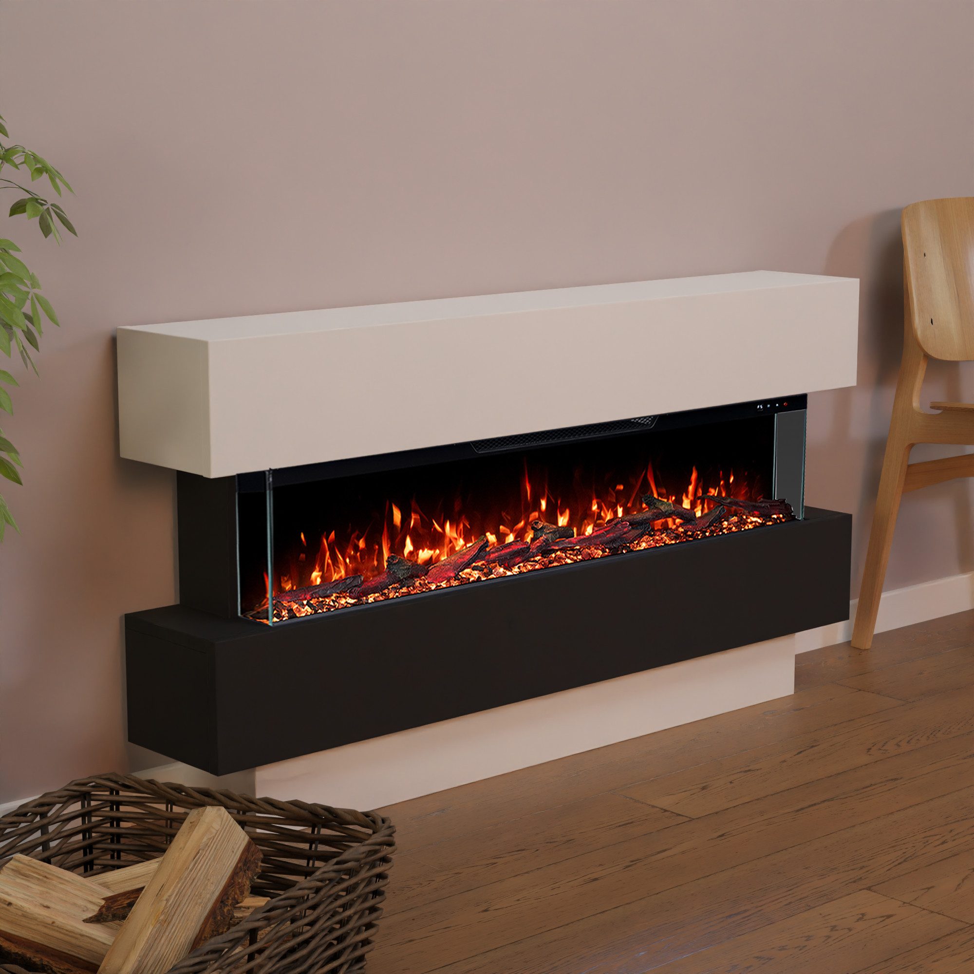 GLOW FIRE Elektrokamin Clear Elektrokamin, Standkamin mit 3D Feuer und Heiz günstig online kaufen