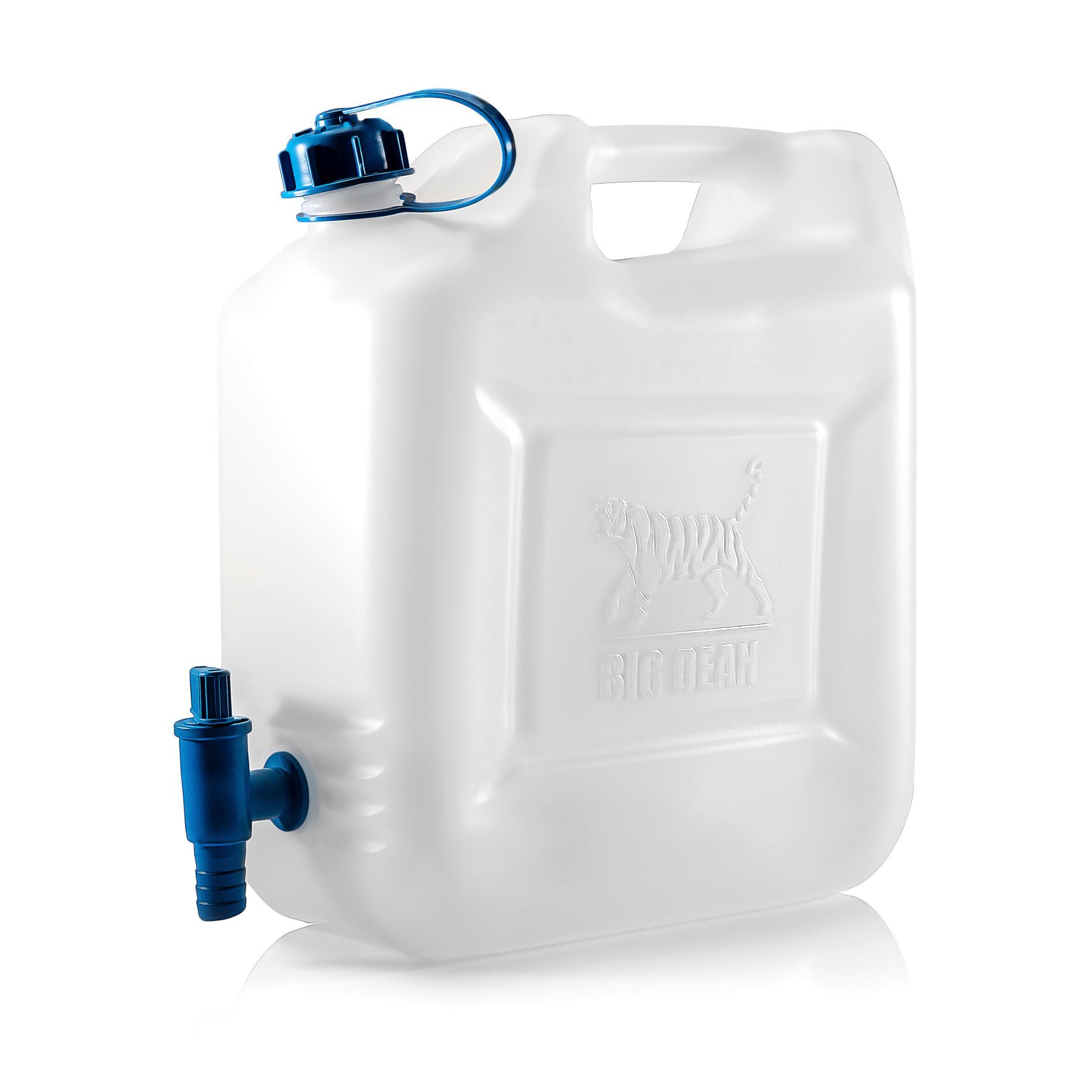 BigDean Kanister 2x Wasserkanister 12l Trinkwasserbehälter Trinkwasserkanister mit Hah (Set, 2 St., Kanister), Lebensmittelecht, Temperaturbeständig -20 bis +70 °c