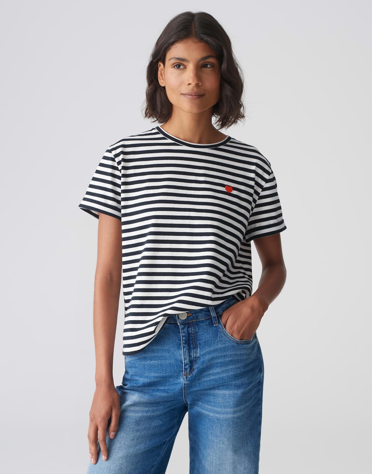 OPUS Kurzarmshirt T-Shirt SERZ STRIPE Regular günstig online kaufen