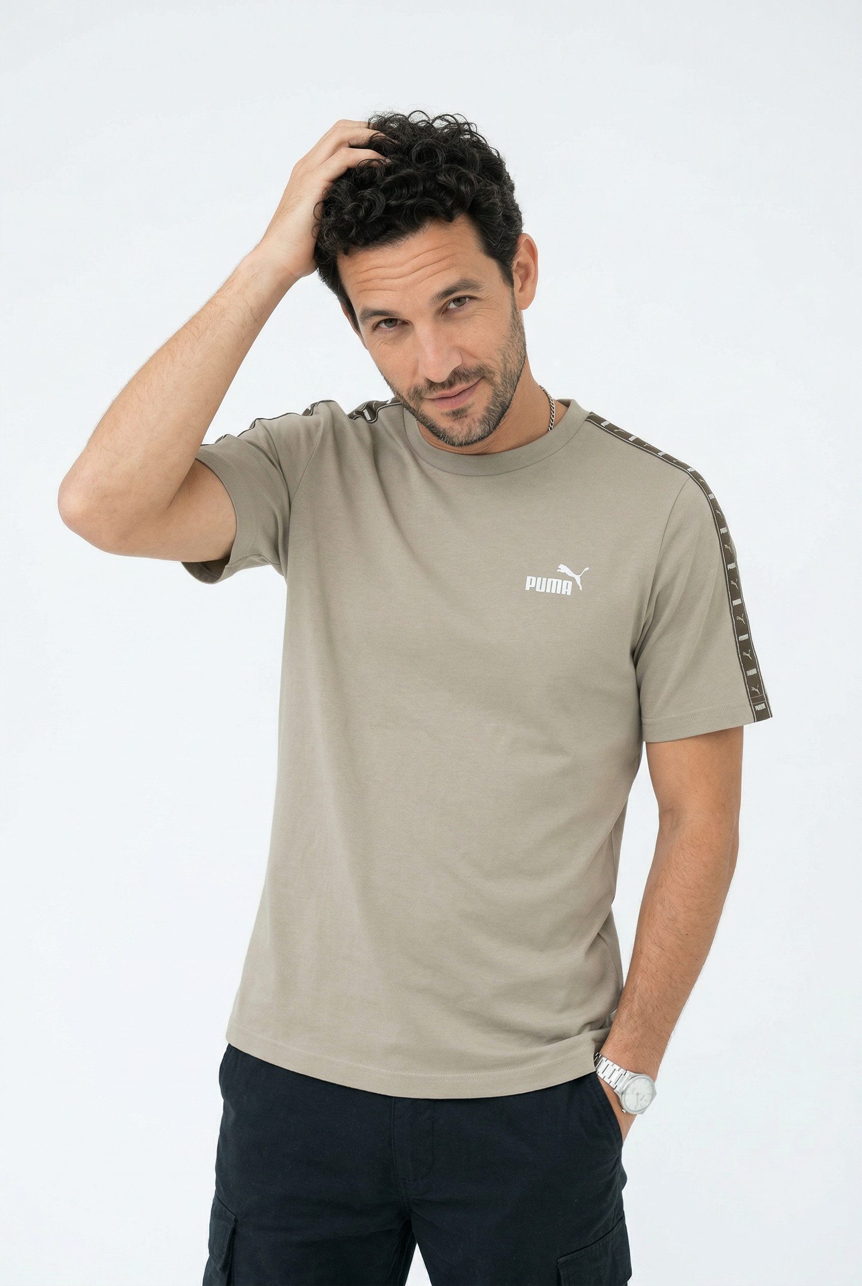 PUMA T-Shirt ESS TAPE TEE sportlicher Stil, Kurzarm, aus Baumwolle – Bild 2 von 4