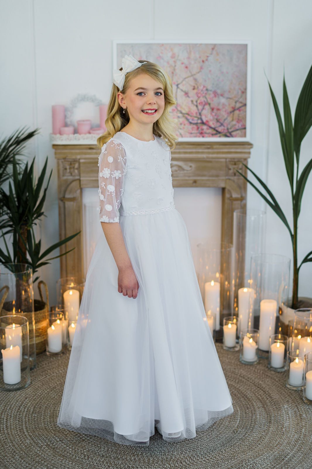 Pure White Partykleid Larisa (Stück) klassisches Kommunionkleid