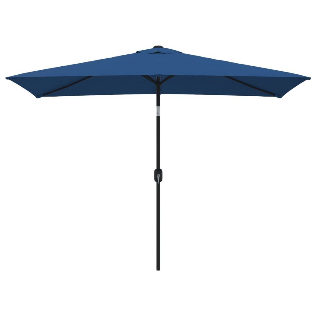 vidaXL Balkonsichtschutz Sonnenschirm mit Metall-Mast 300x200 cm Azurblau