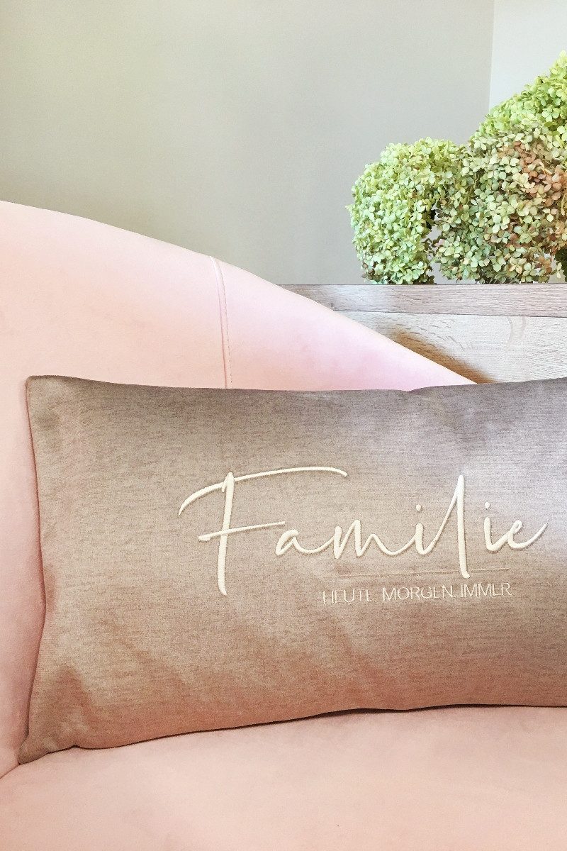 Steen Design Kissenhüllen Kissenhülle - FAMILIE - grau