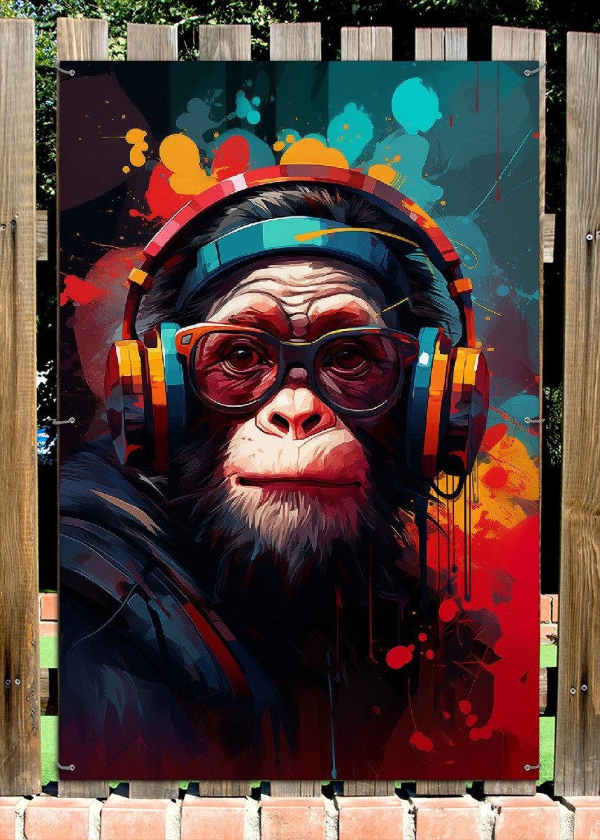 Thumbnail - Wallario Sichtschutzzaunmatten Chimp - Musik