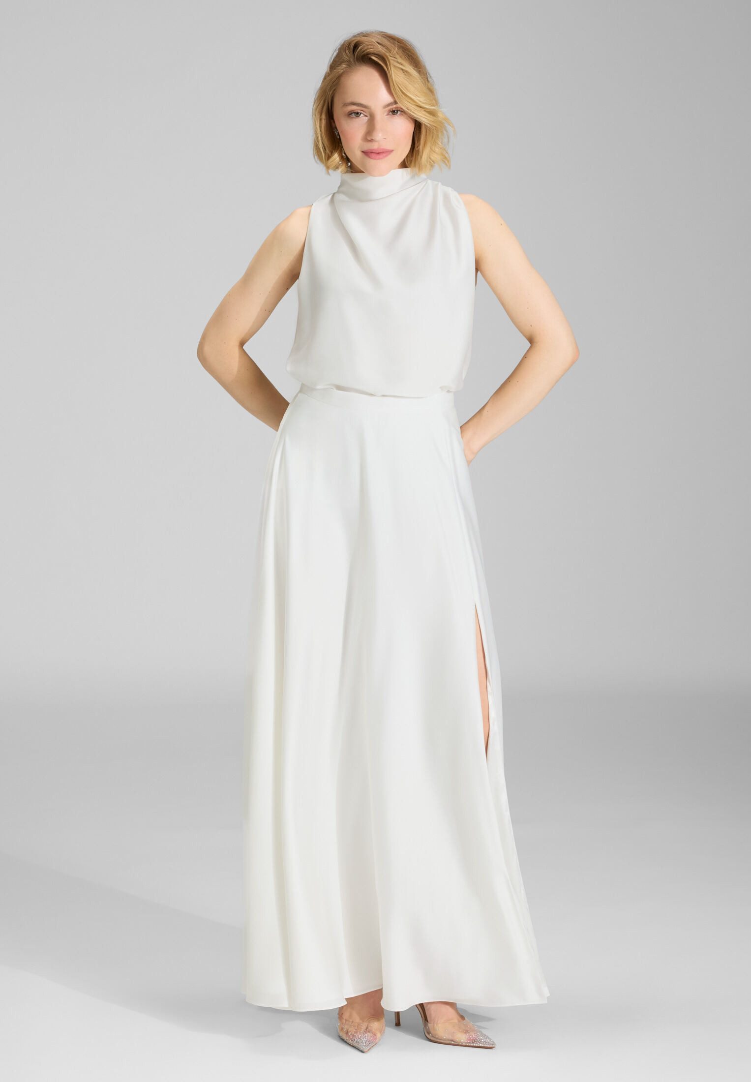 SWING Maxirock - Rock aus nachhaltigem Satinchiffon