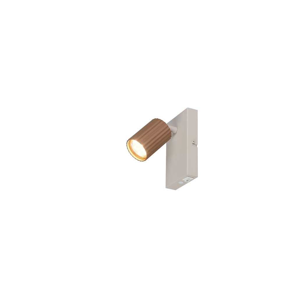 TRIO Leuchten Wandleuchte, Leuchtmittel nicht inklusive, Spotstrahler Wandleuchte Wohnzimmerleuchte Flurlampe Metall braun