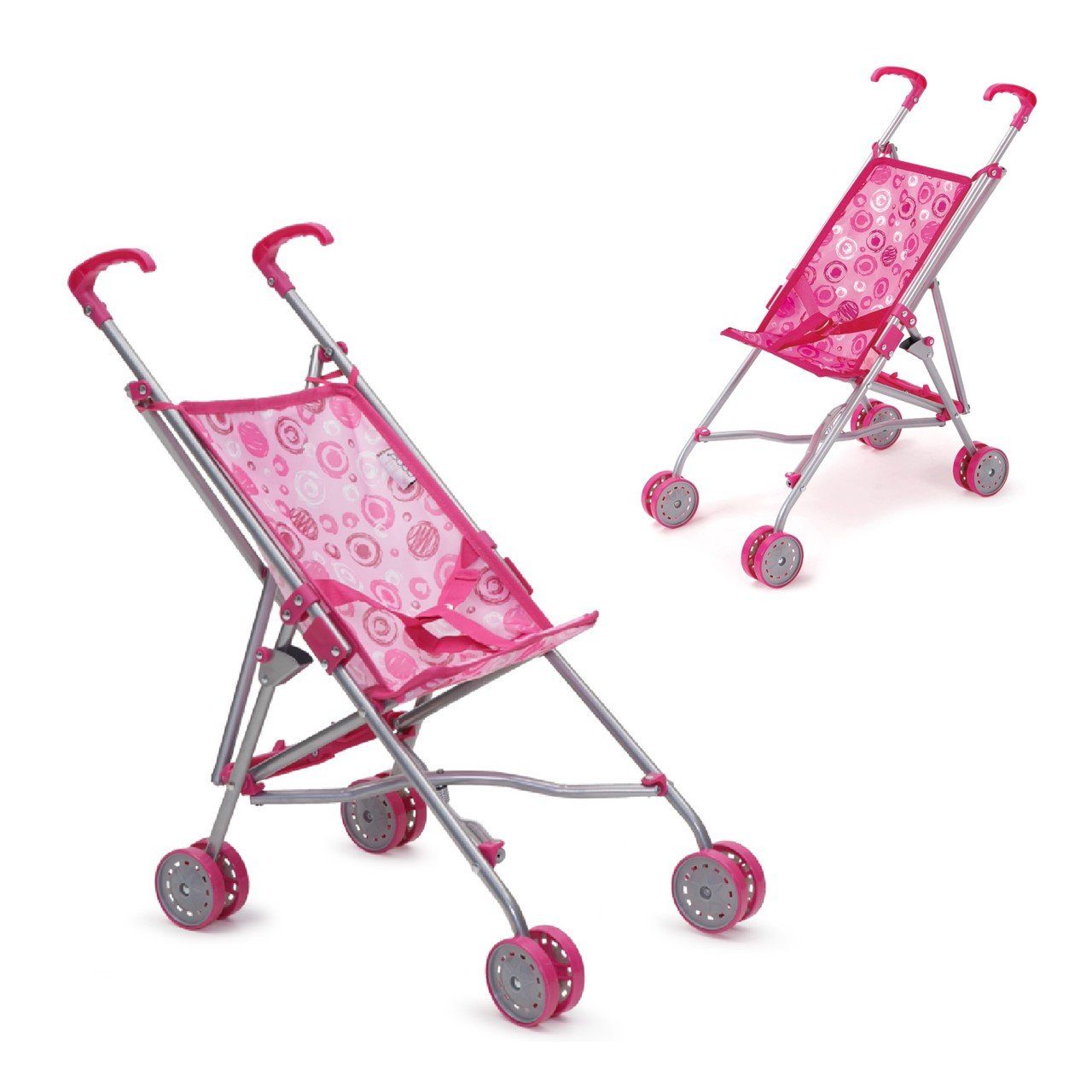 Moni Puppenbuggy »Puppenbuggy, Puppenwagen S9302«, rosa, pink mit  Doppelräder, Schiebehöhe 51 cm online kaufen | OTTO