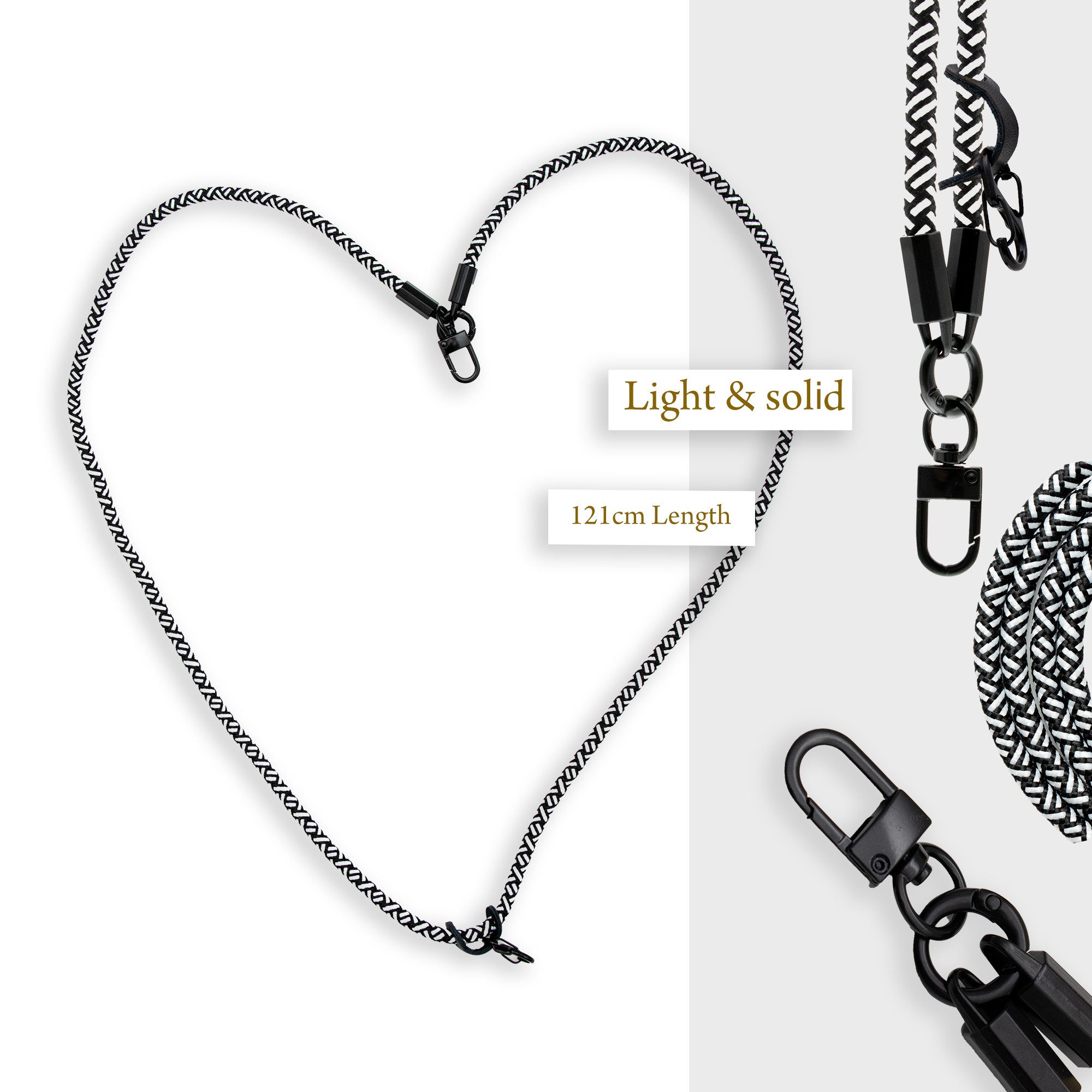 Cadorabo Handykette für Samsung Galaxy M23 5G Kette Samsung Galaxy M23 5G, Handykette für Schutzhülle mit verstellbarem Kordelband Necklace