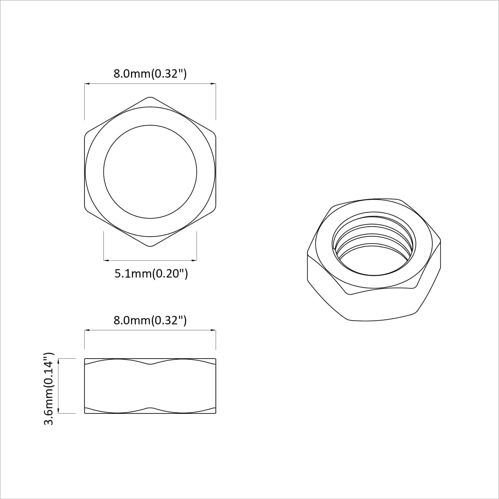 vidaXL Muttern Sechskantmuttern 12 pcs Silber M6 Eisen, (12-St)