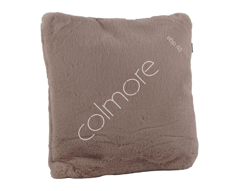 colmore Dekokissen Kissen Altrosa Samt Kunstfell 50x50 cm Colmore, Leicht