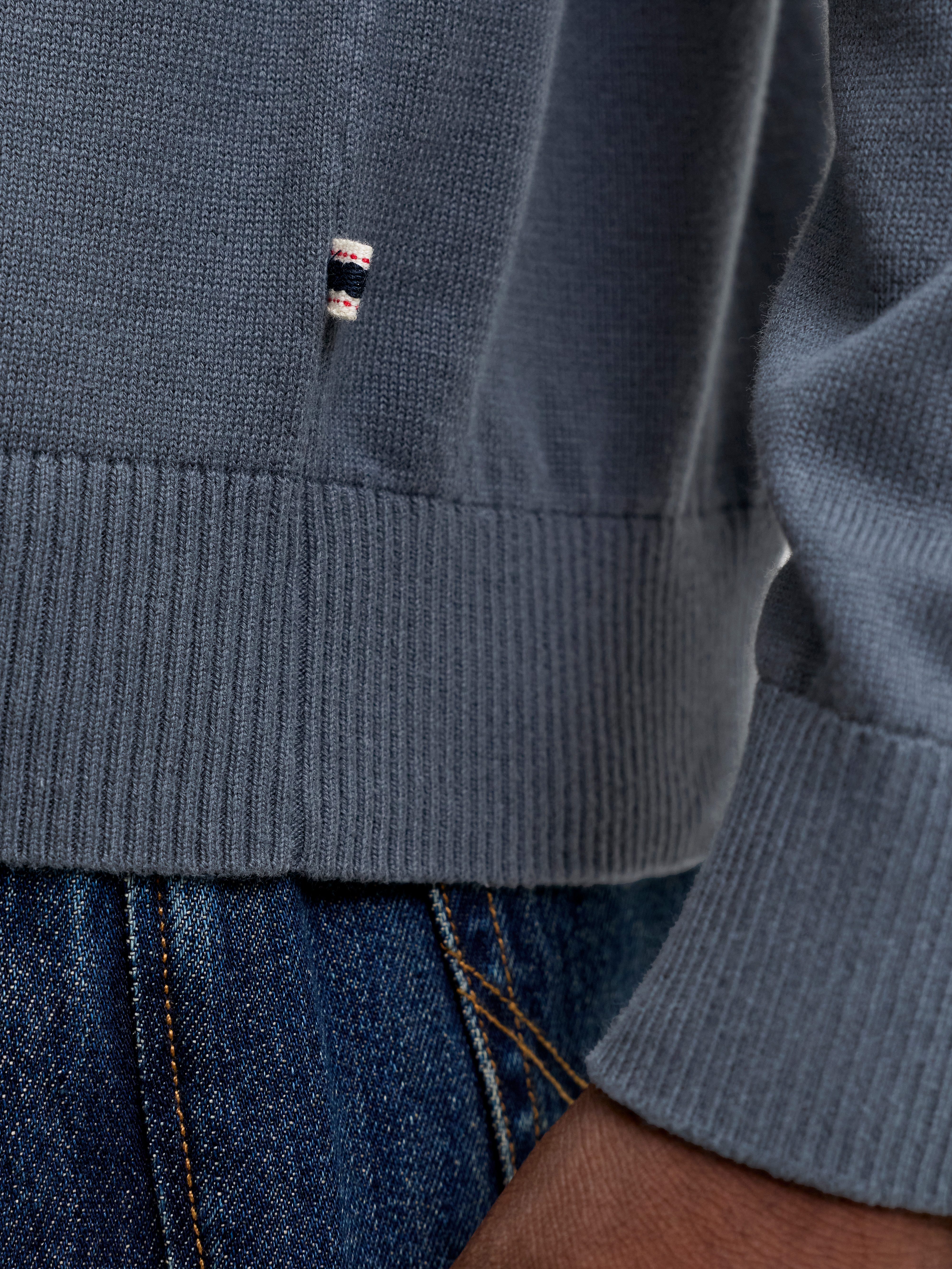 Jack & Jones Polokragenpullover JJEBASIC KNIT LS POLO SN Baumwolle, normal geschnitten – Bild 4 von 5