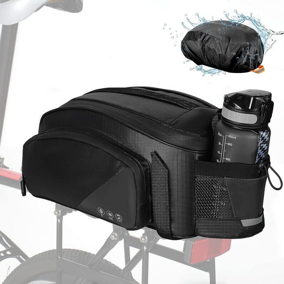 AKKEE Fahrradtasche Fahrrad Gepäckträgertasche 12L Multifunktionale  Einfache Installation (Multifunktionale 3-In-1 Gepäckträgertaschen mit  Regenschutz, 1-tlg., Wasserdicht & Reflektierend Fahrradtasche Gepäckträger  Hinten), Fahrradtaschen für