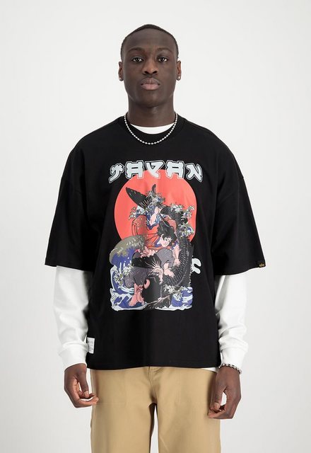 Alpha Industries T-Shirt - lässiges Shirt mit Frontprint - Oversize Tshirt günstig online kaufen