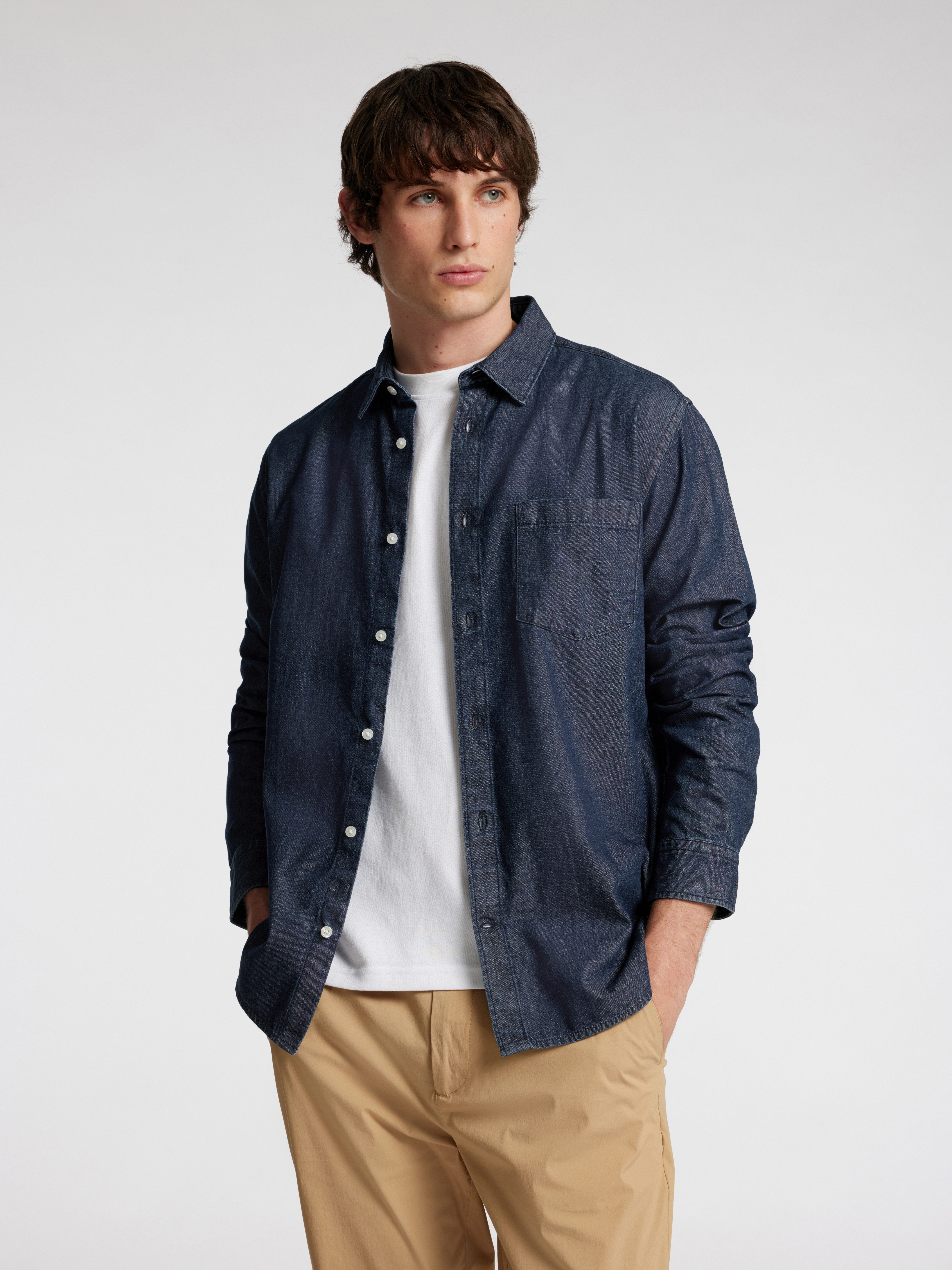 Selected Langarmhemd SLHREGCARLO DENIM LS SHIRT NOOS günstig online kaufen