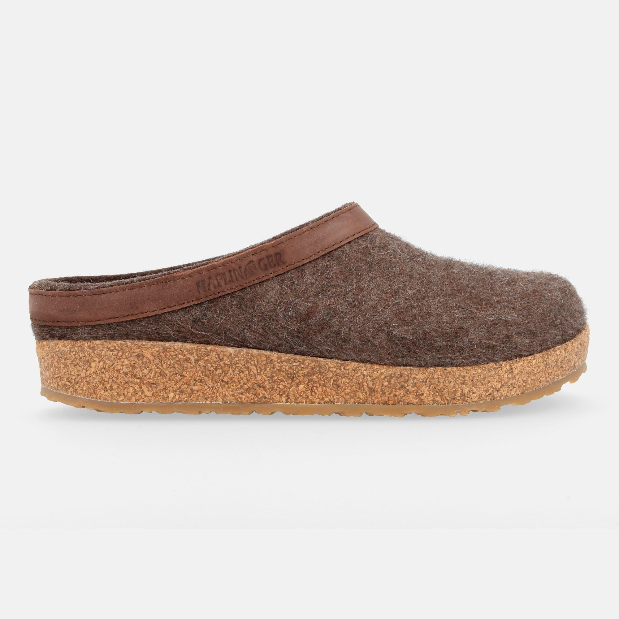 Haflinger Grizzly Torben Filzclog aus reinem Wollfilz Unisex Hausschuh