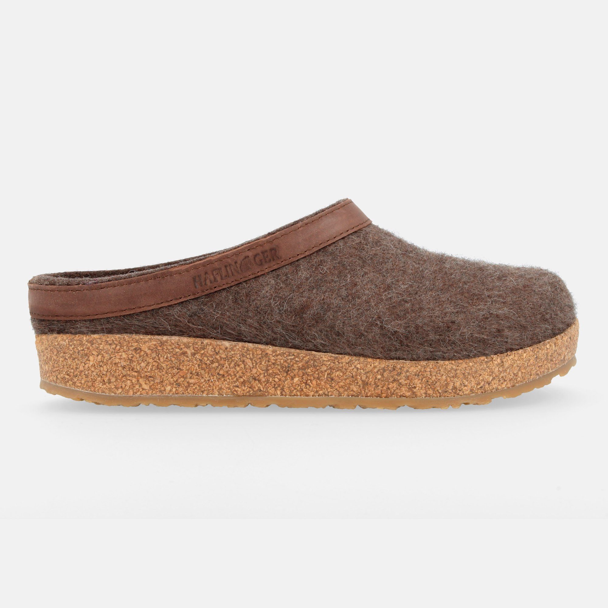 Unisex Filzclog Hausschuh reinem Haflinger Haflinger Wollfilz aus Torben Grizzly Braunmeliert