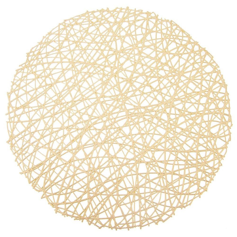 Orion Group Platzteller rund aus thermoplastischem Kunststoff in Gold, 1-tlg., elastisch, dekorativ, leicht zu reinigen