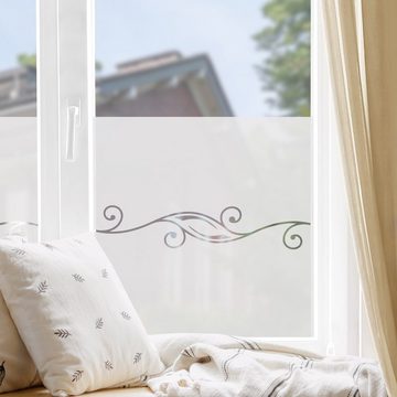 Fensterfolie statisch haftend Motiv Fensterdeko Ornament II Muster, Bilderdepot24, blickdicht, Sichtschutzfolie selbsthaftend & repositionierbar inklusive Anleitung, Innen Fenster Tür Balkontür Küche Badezimmer Wohnzimmer Schlafzimmer