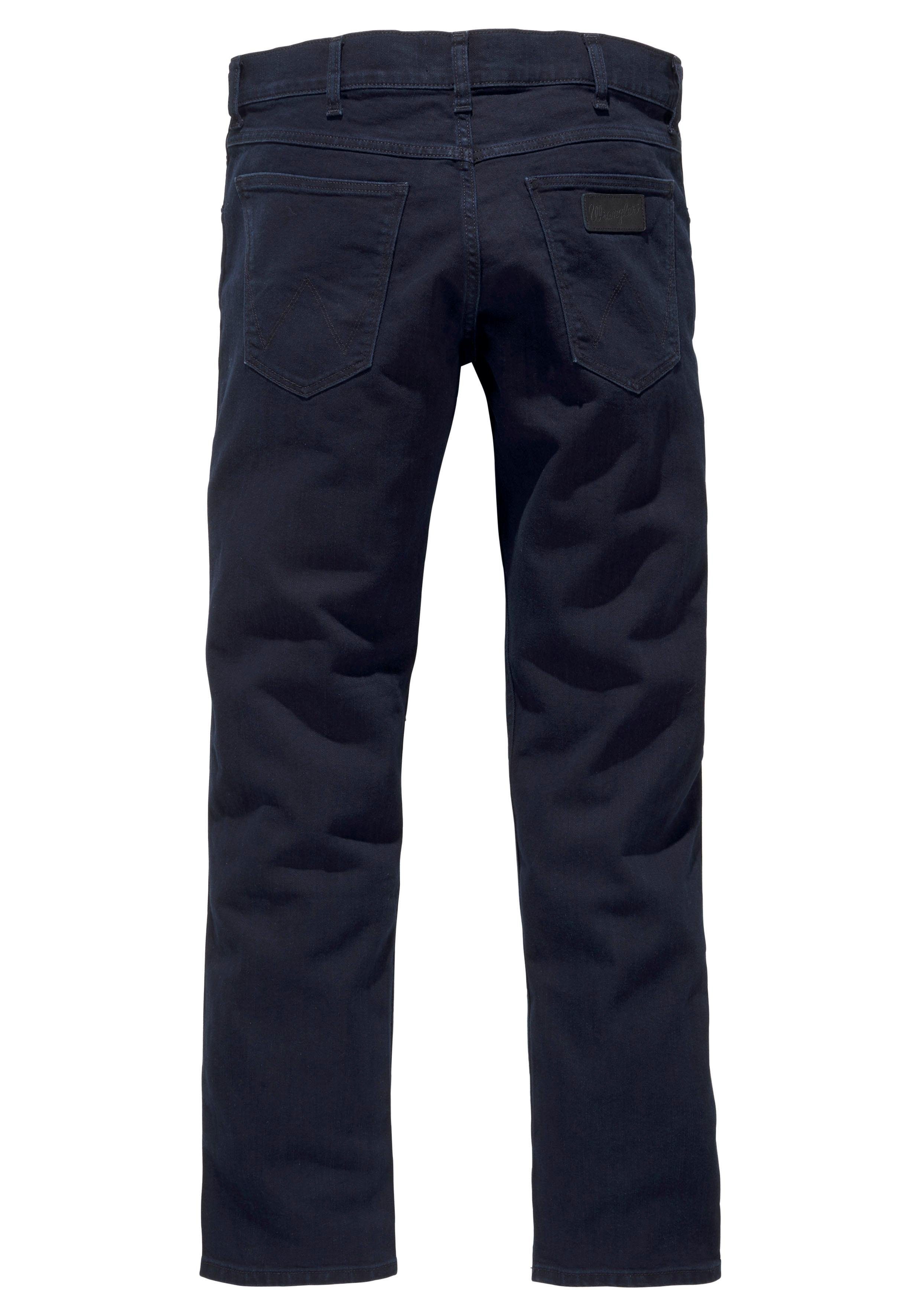 blue-black Wrangler Straight Stretch-Jeans Regular Straight Regular Greensboro