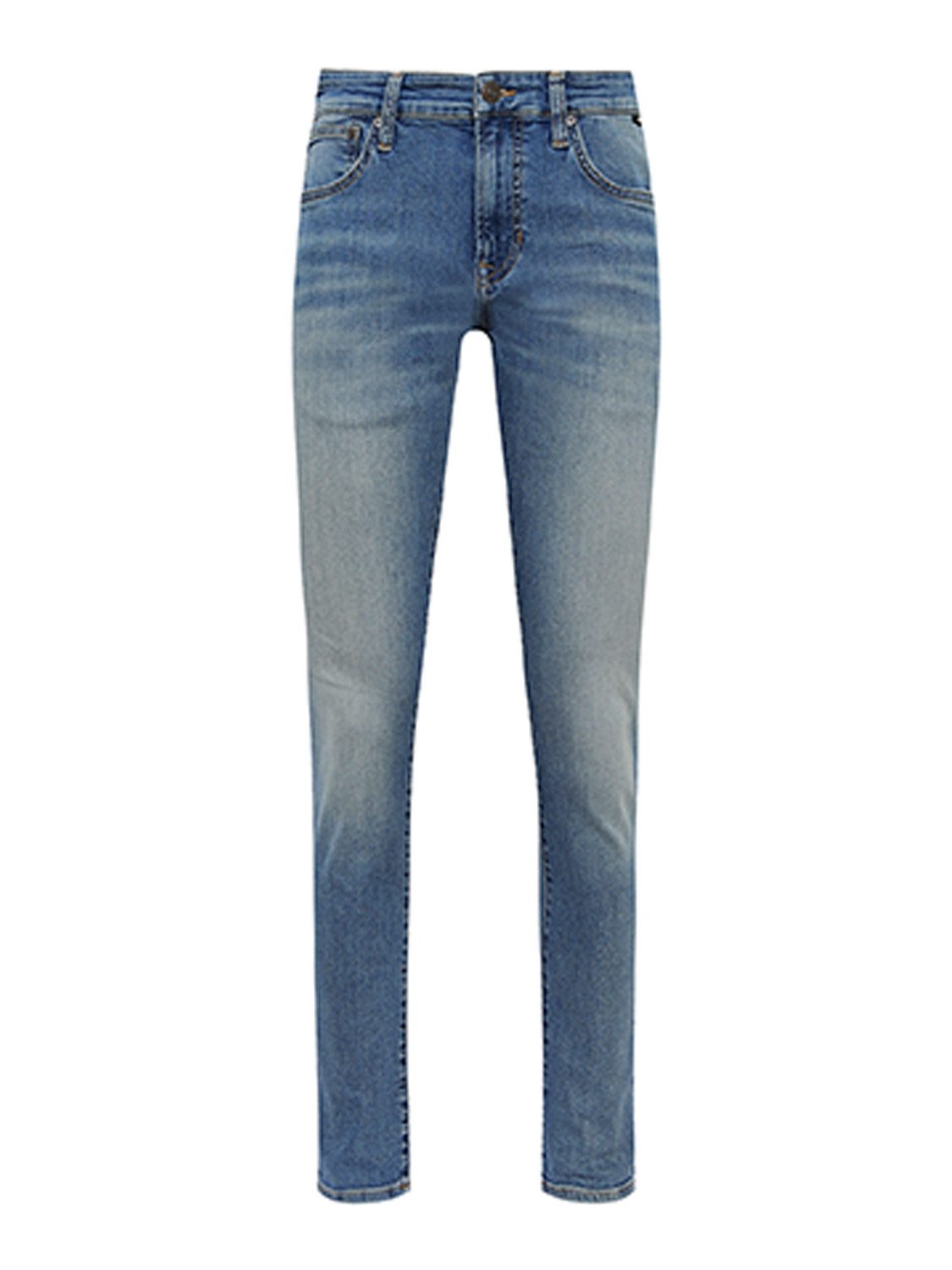 Mavi Slim-fit-Jeans Jeans Skinny Fit Washed Look 5-Pocket Reißverschluss JAMES; light used str