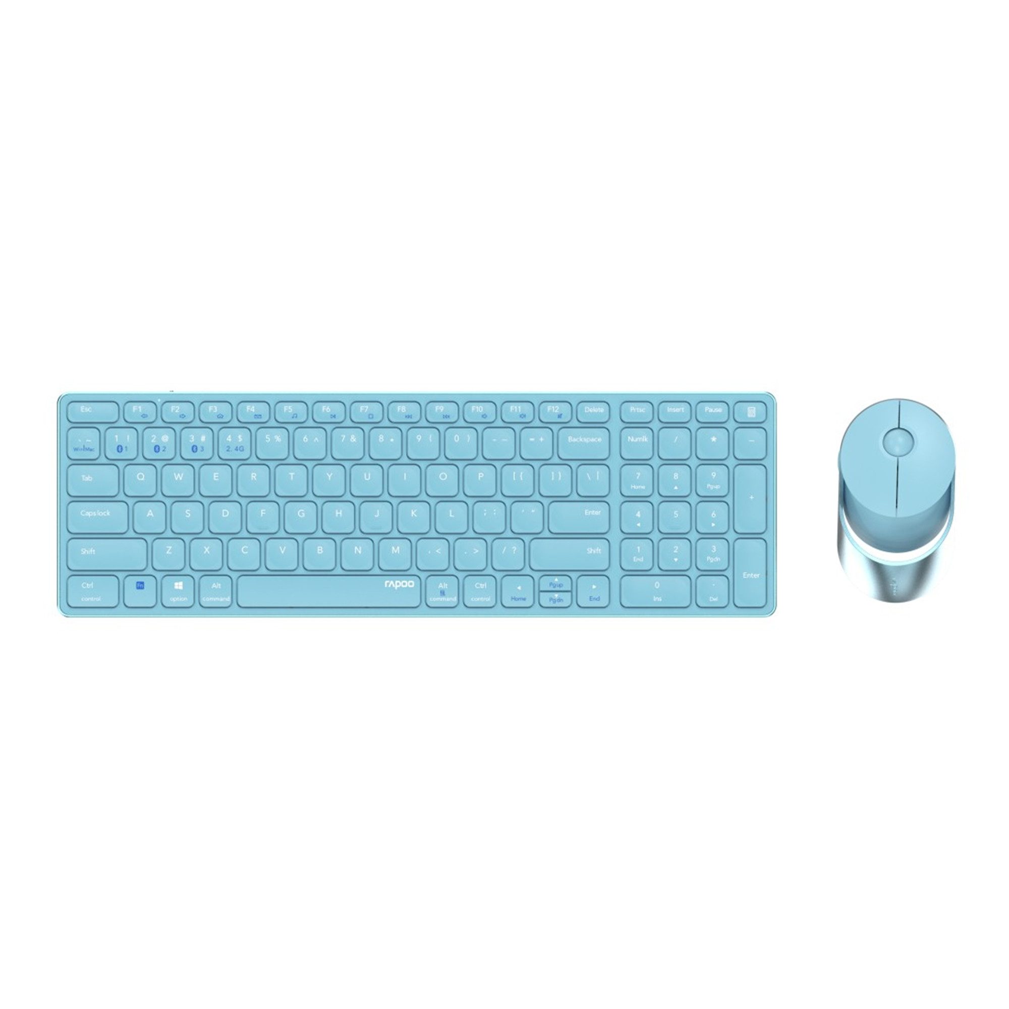Rapoo 9750M, kabellos, QWERTZ Tastatur- und Maus-Set, (2 St)
