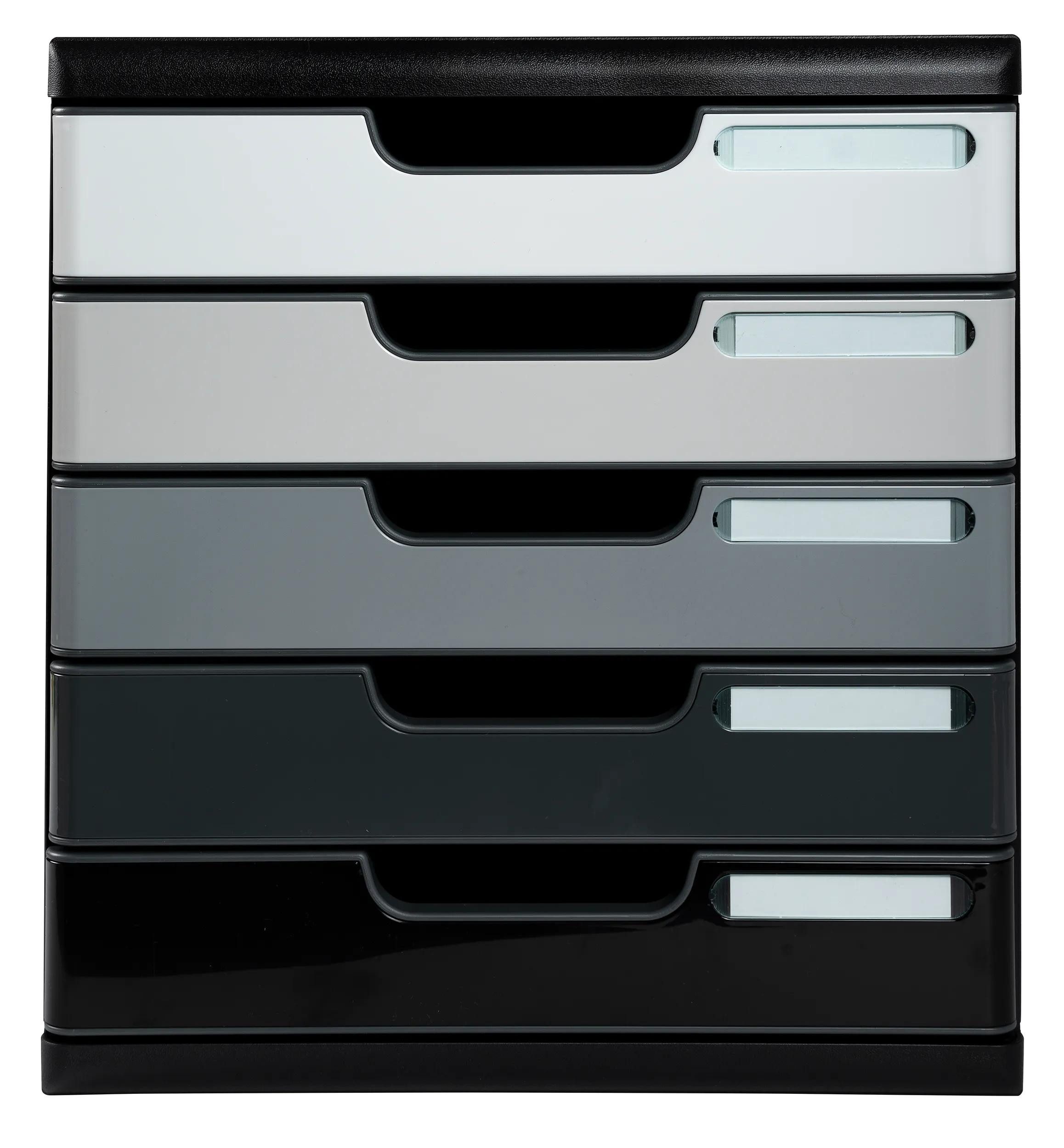 Schubladenbox Schubladenbox MODULO A4, 5 geschlossene Schubladen - Grau - 301794D
