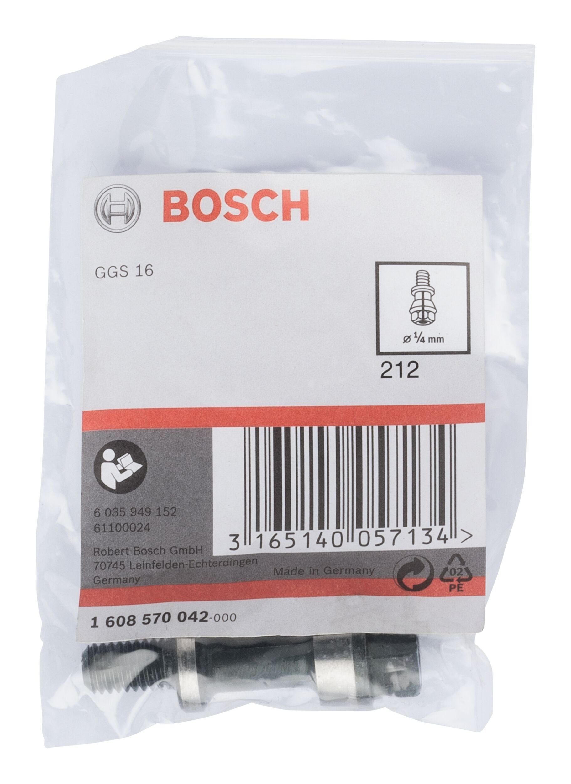 Bosch-Geradschleifer - Spannzange, BOSCH 16 1/4" Mit für GGS Spannmutter
